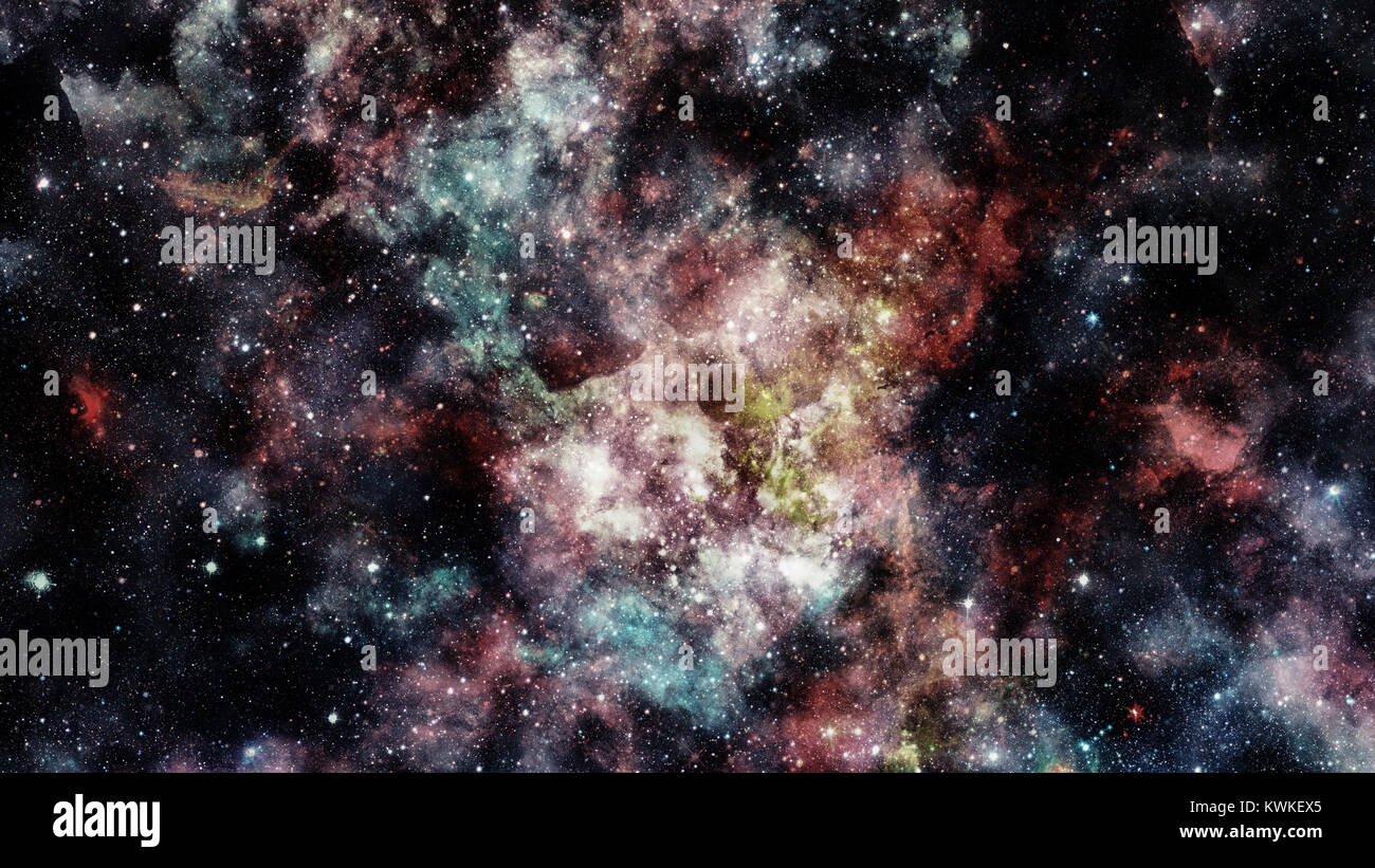 Nebula and galaxies in deep space. Elements of this image furnished by ...