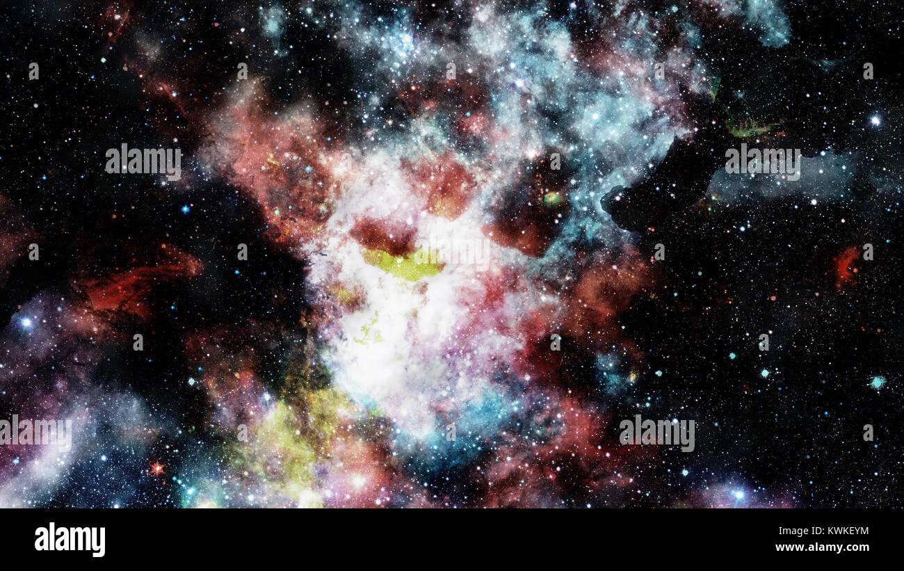 Nebula and galaxies in deep space. Elements of this image furnished by ...
