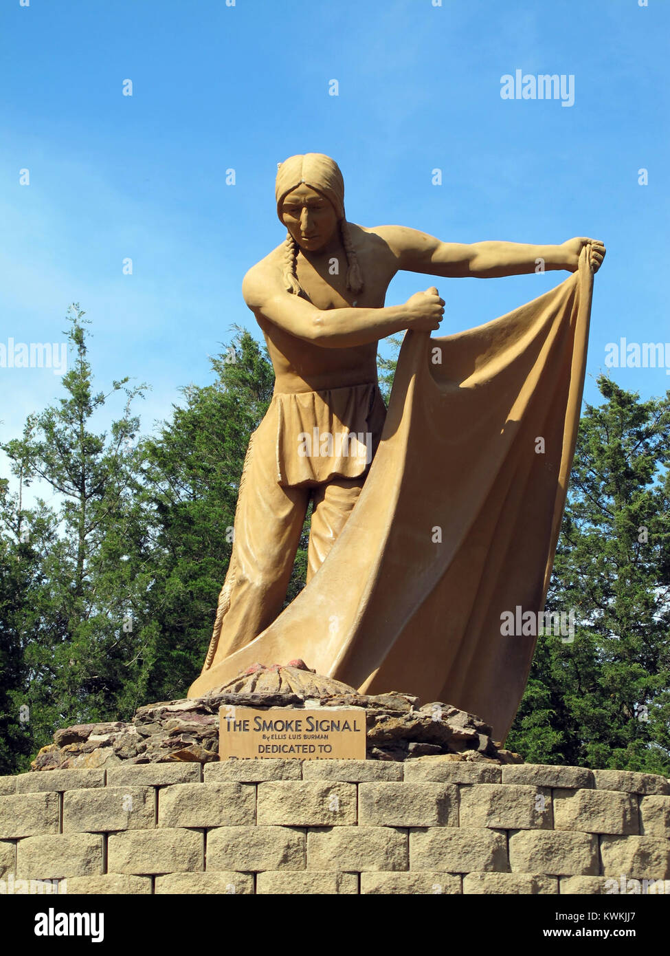 'The Smoke Signal', Pioneers Park, Lincoln, Nebraska, USA Stock Photo