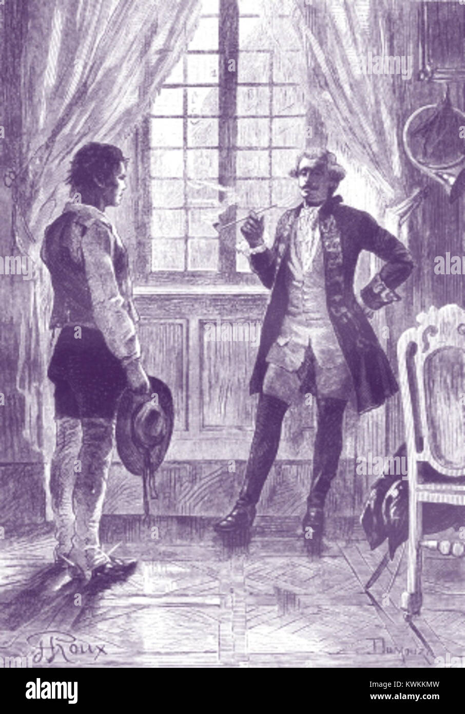 An illustration by George Roux from Jules Verne’s novel ''The Flight to ...