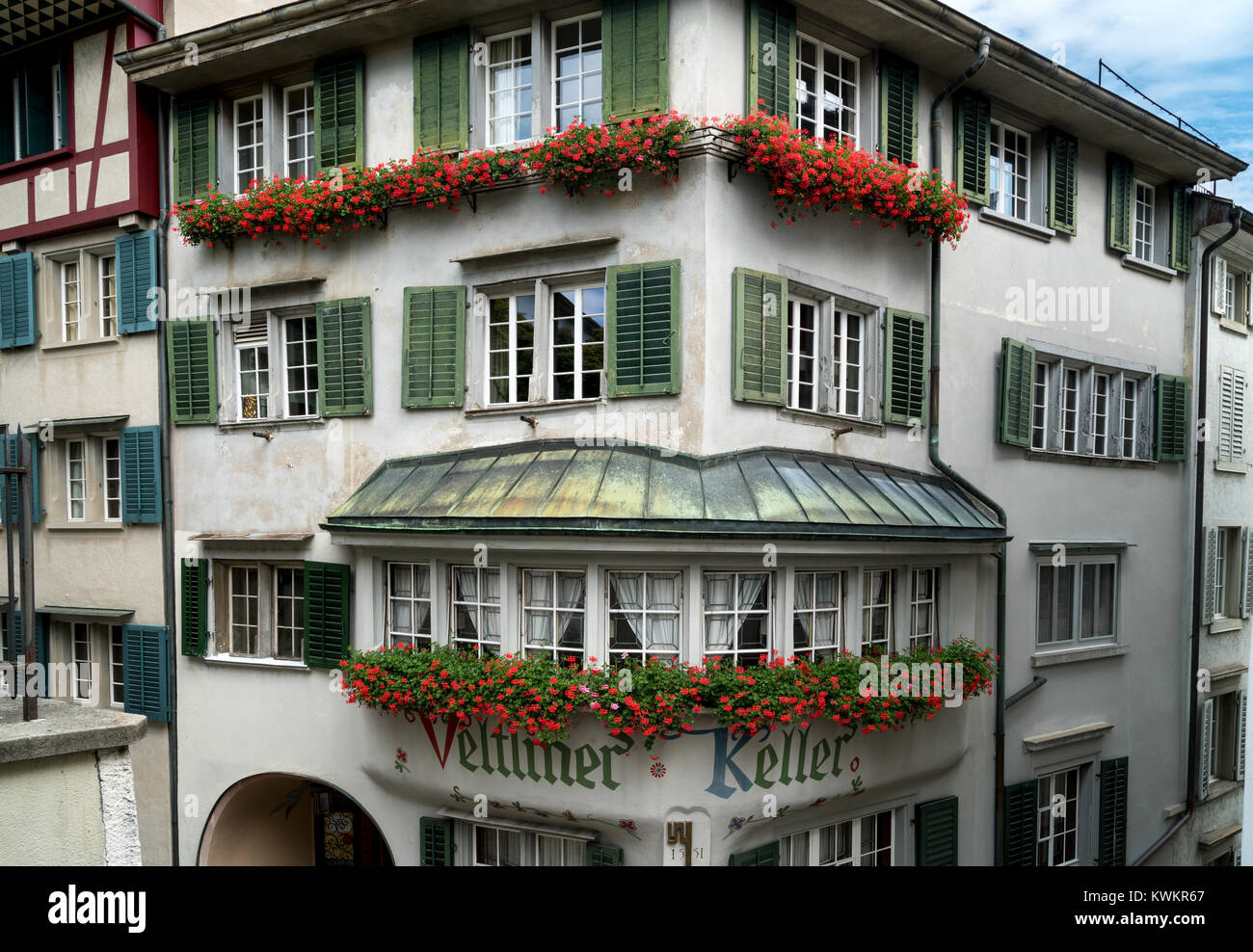 A house in historical centre of Zurich, Switzerland Stock Photo Alamy