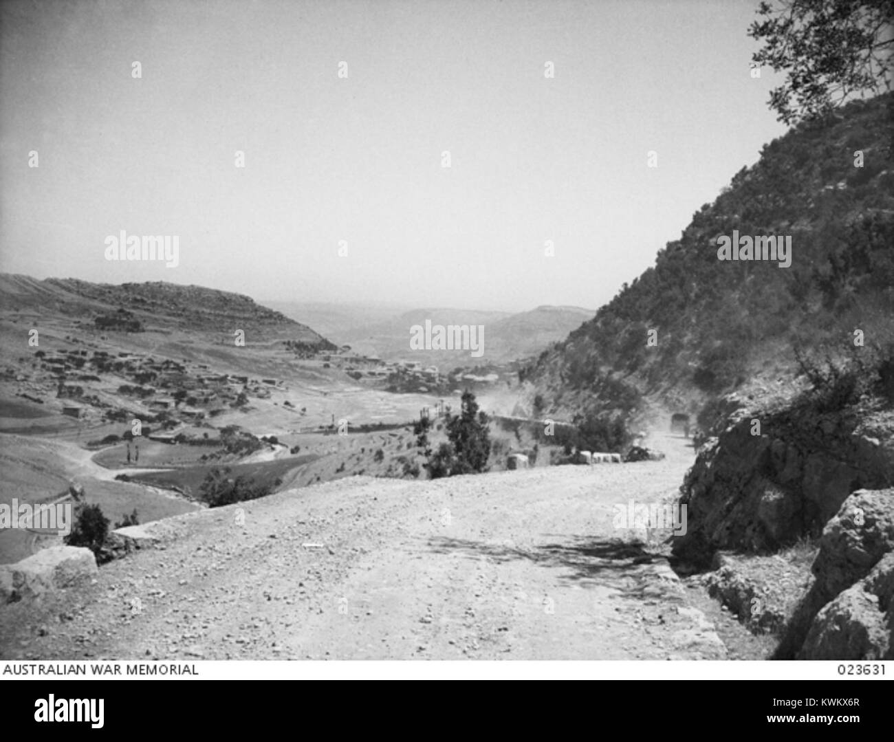 Jazzin, Líbano durante la Campaña Sirio-libanesa de la Segunda Guerra Mundial. Stock Photo