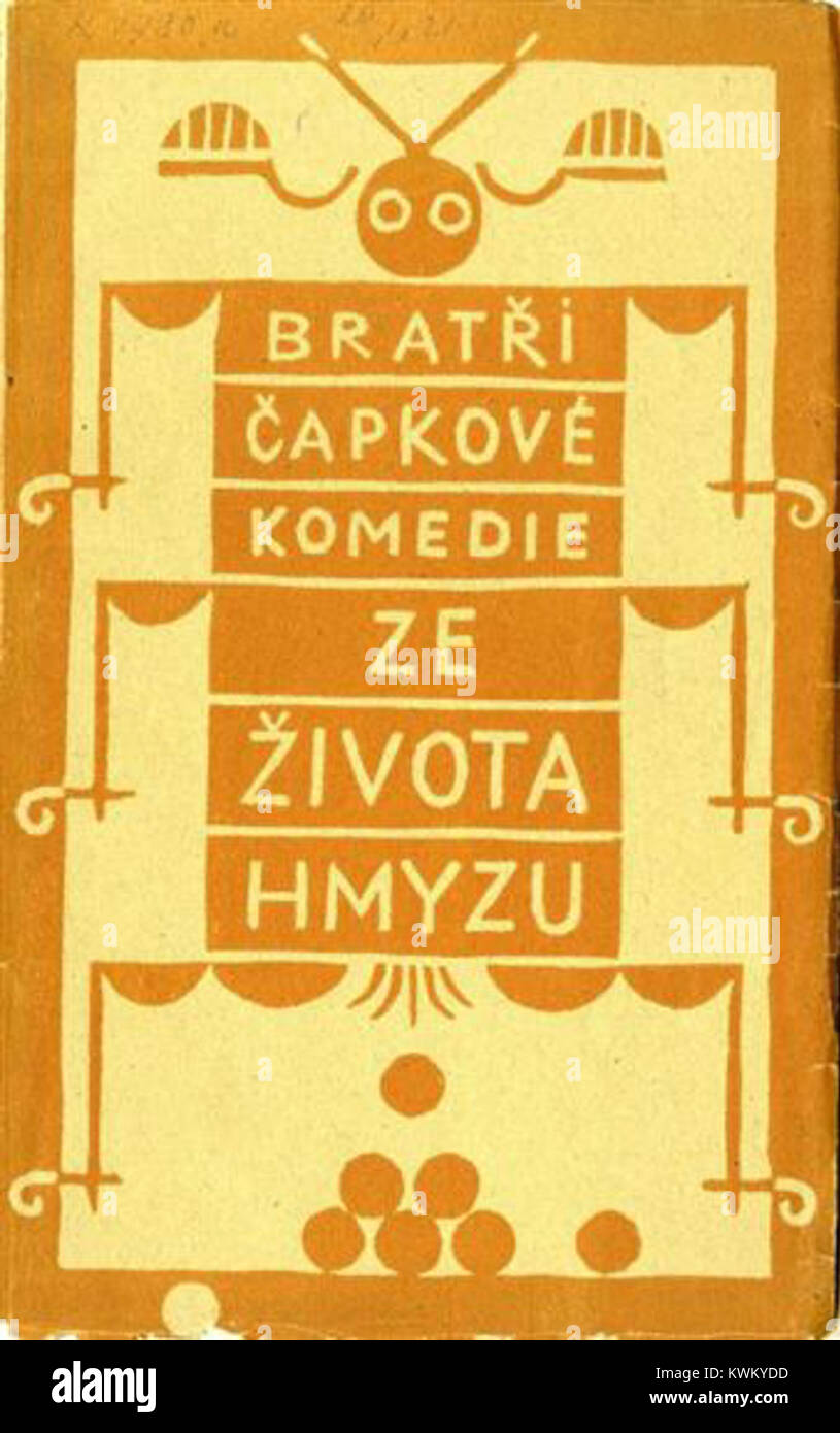 Josef Čapek - Karel Čapek, Ze života hmyzu (obálka knihy, 1921 Stock Photo  - Alamy