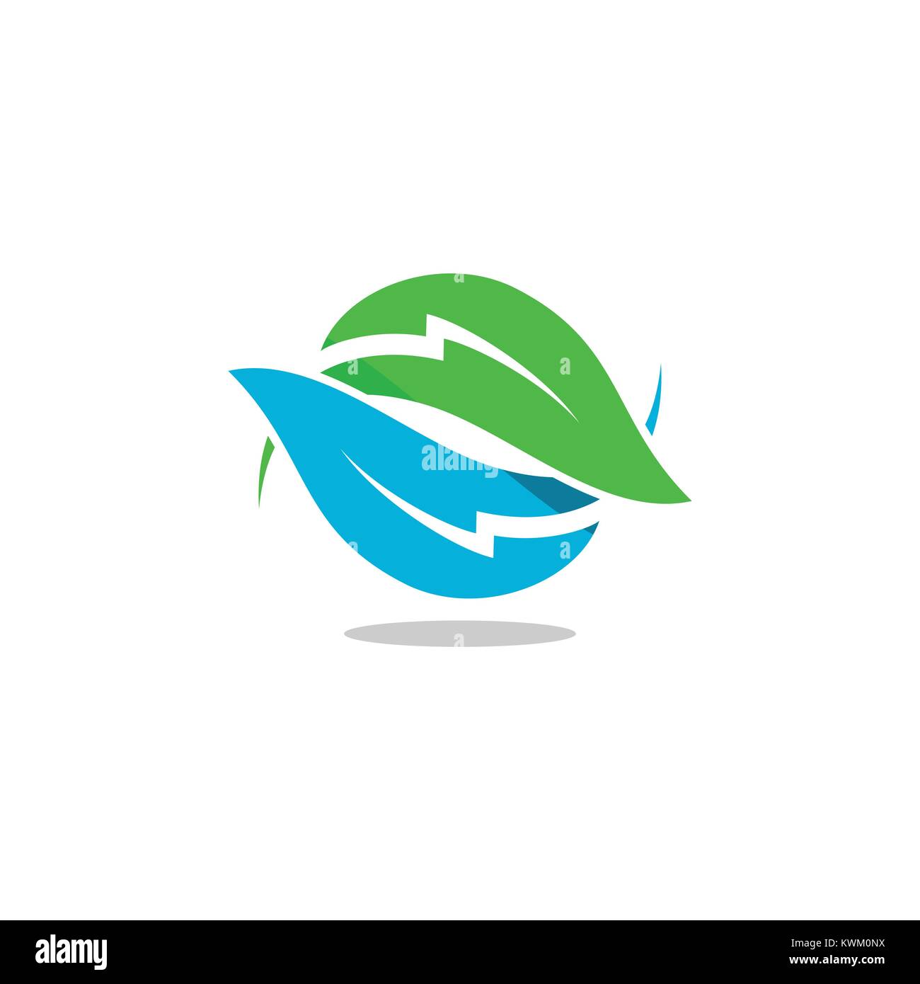 electric leaf logo Stock Vector Image & Art - Alamy