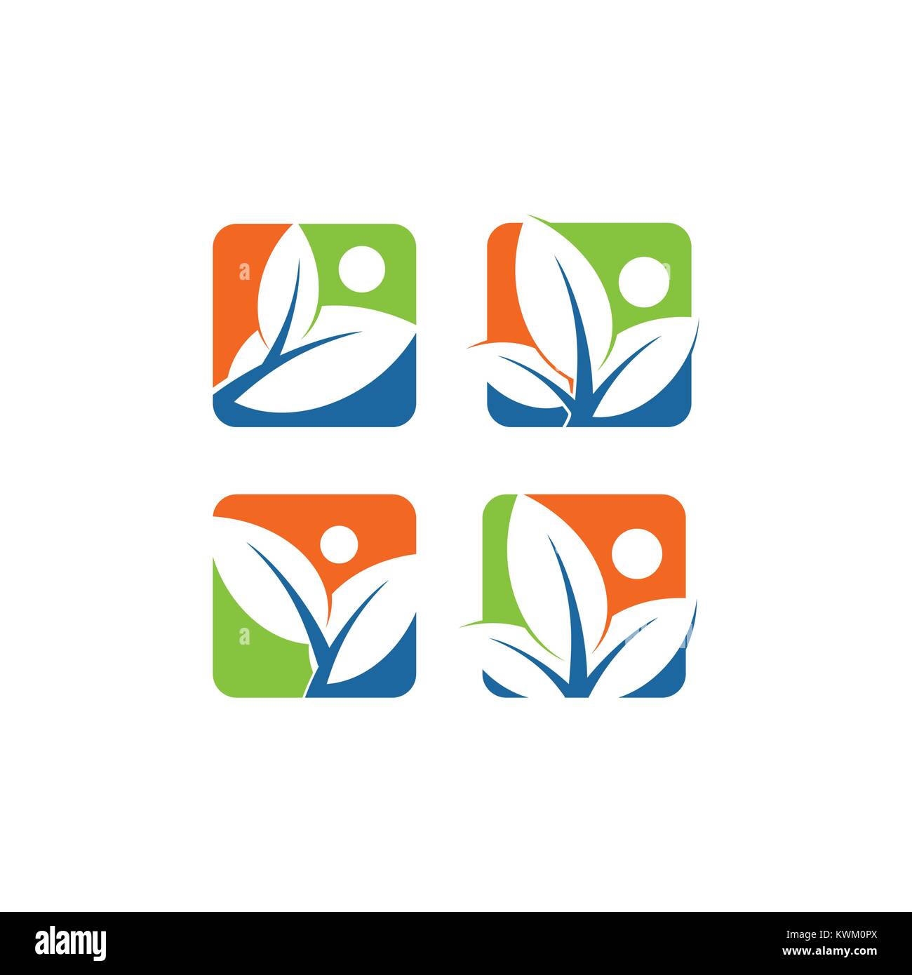 people leaf logo Stock Vector Image & Art - Alamy