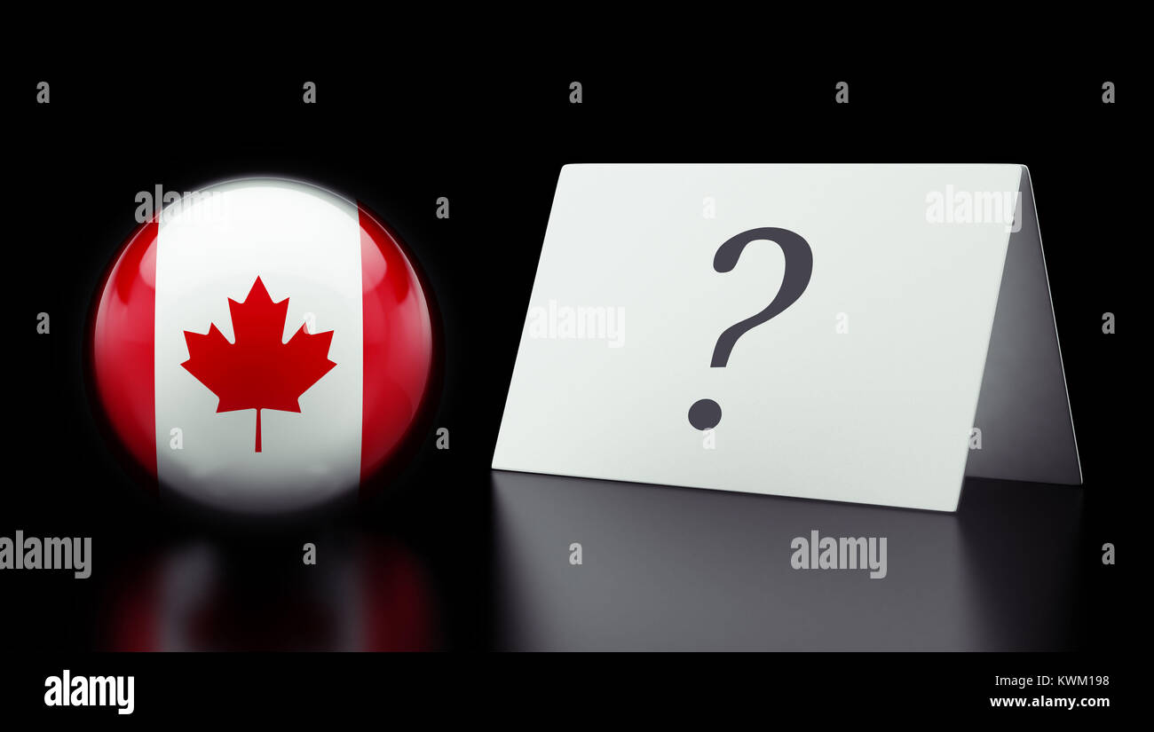 Canada High Resolution Question Mark Concept Stock Photo