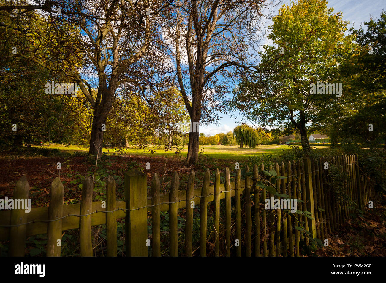 Queen's Park is a family-friendly area in NW London. Opened in 1887 it was named to honor Queen Victoria. Stock Photo