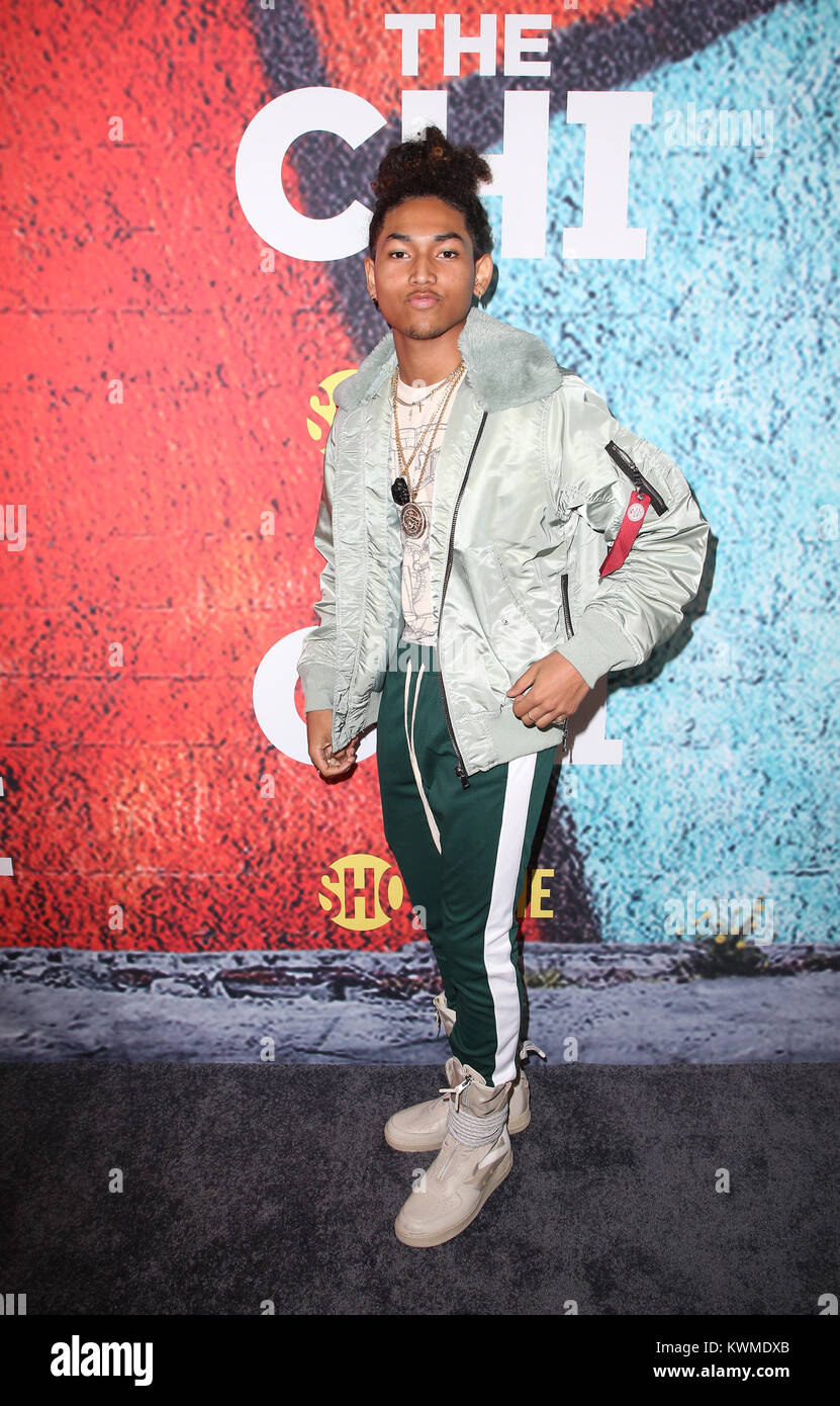 Los Angeles, Ca, USA. 3rd Jan, 2018. Jahking Guillory, at 29th Premiere Of Showtime's 'The Chi' at The Downtown Independent in Los Angeles, California on January 3, 2018. Credit: Faye Sadou/Media Punch/Alamy Live News Stock Photo