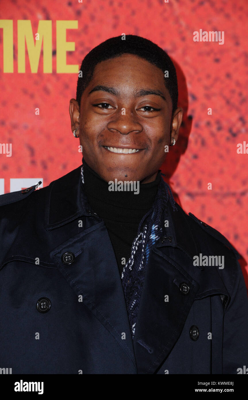 Los Angeles, CA, USA. 3rd Jan, 2018. RJ Cyler. Premiere of Showtimes' new series ''TheChi'' held at Downtown Independent in Los Angeles. Photo Credit: Birdie Thompson/AdMedia/ZUMA Wire/Alamy Live News Stock Photo