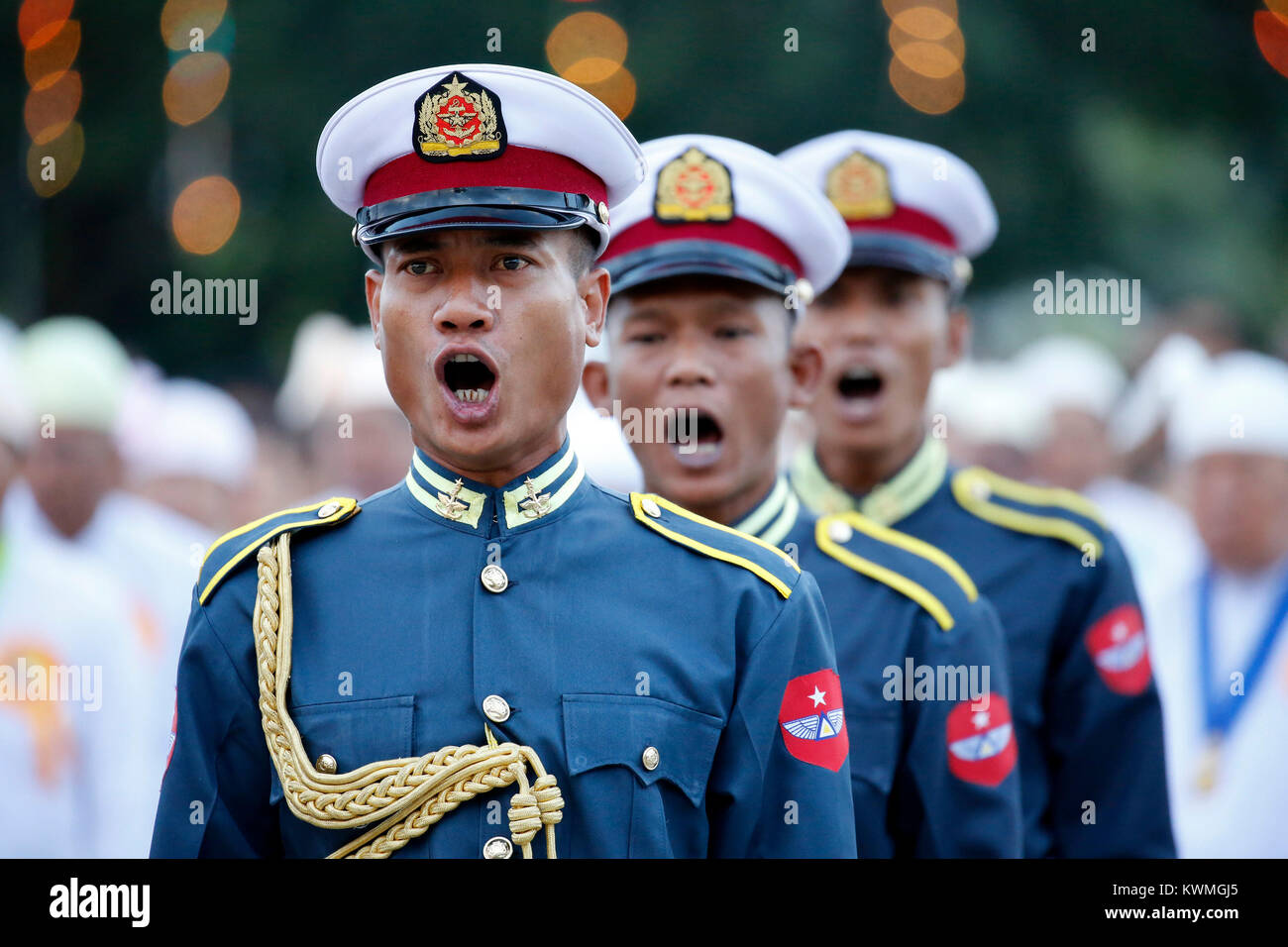 Nay Pyi Taw, Myanmar. 4th Jan, 2018. Guard Of Honor Attend A Ceremony ...