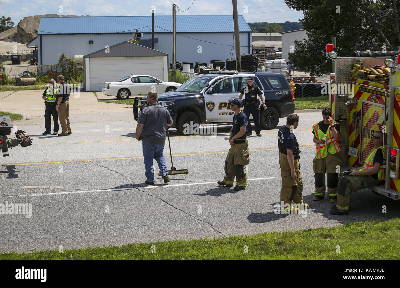 Bettendorf, Iowa, USA. 23rd July, 2017. Bettendorf Police and Fire