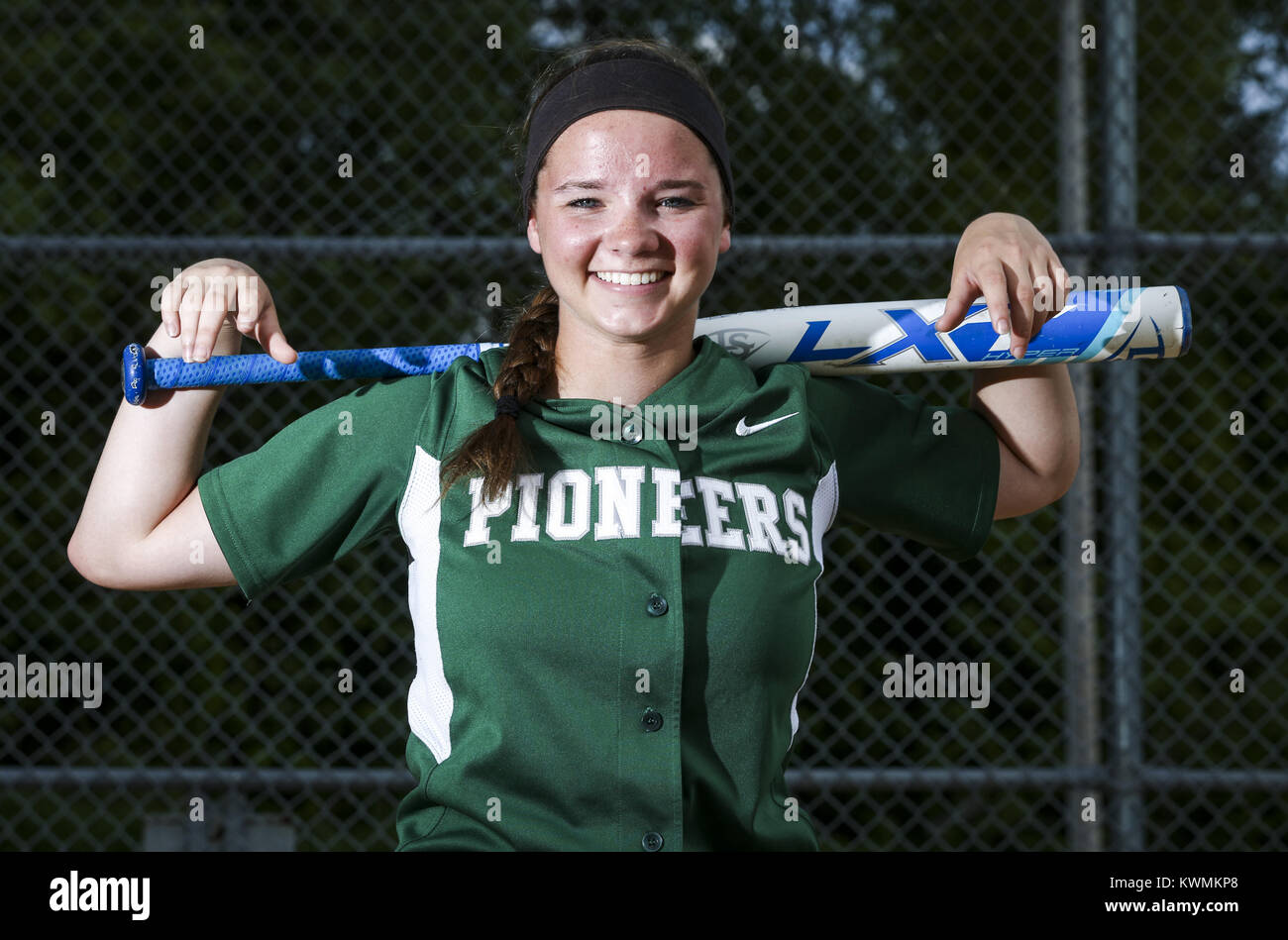 Moline, Iowa, USA. 15th May, 2017. Alleman's Maris Boelens poses for a