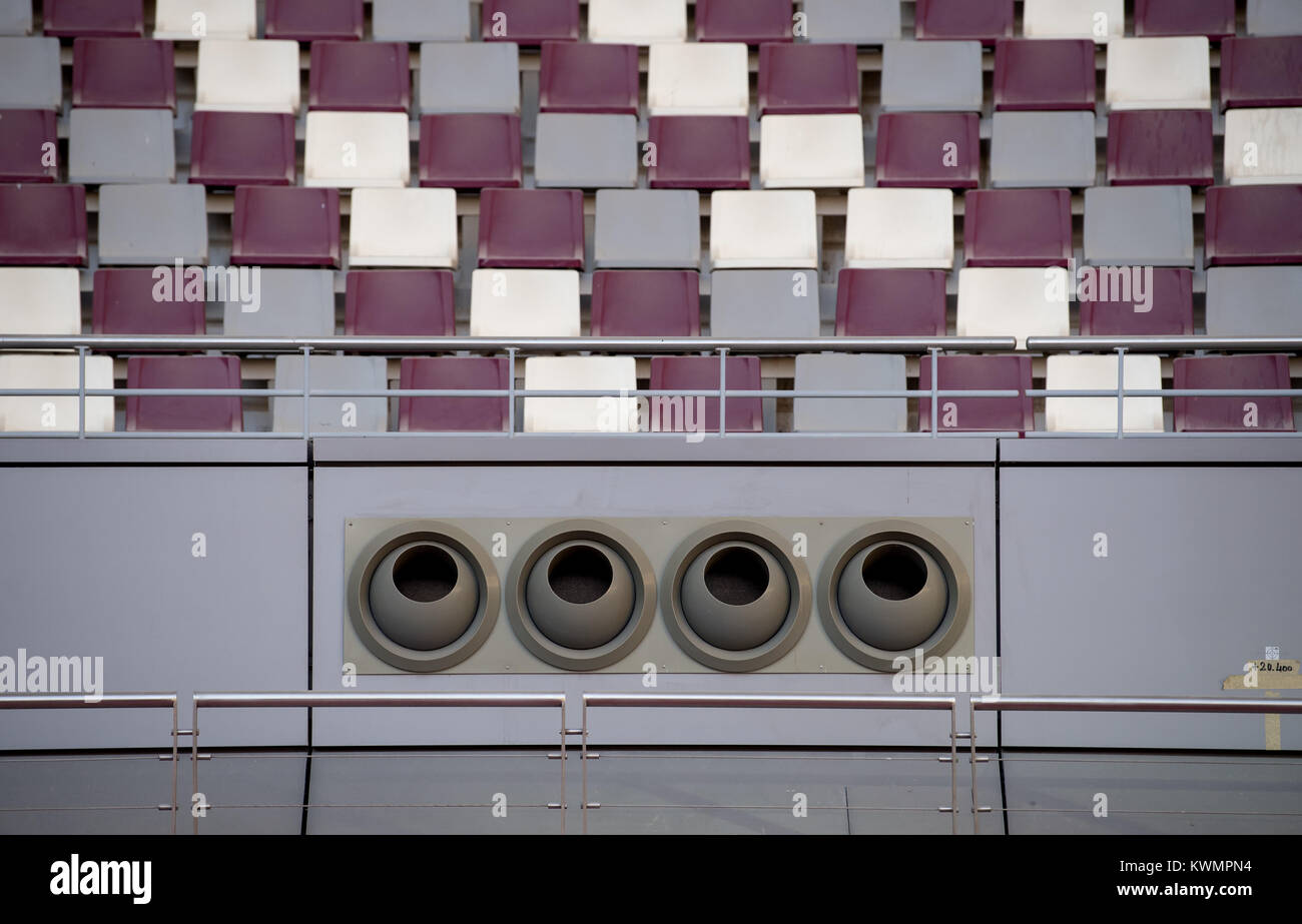 Doha, Qatar. 4th Jan, 2018. A view of the apertures for the air