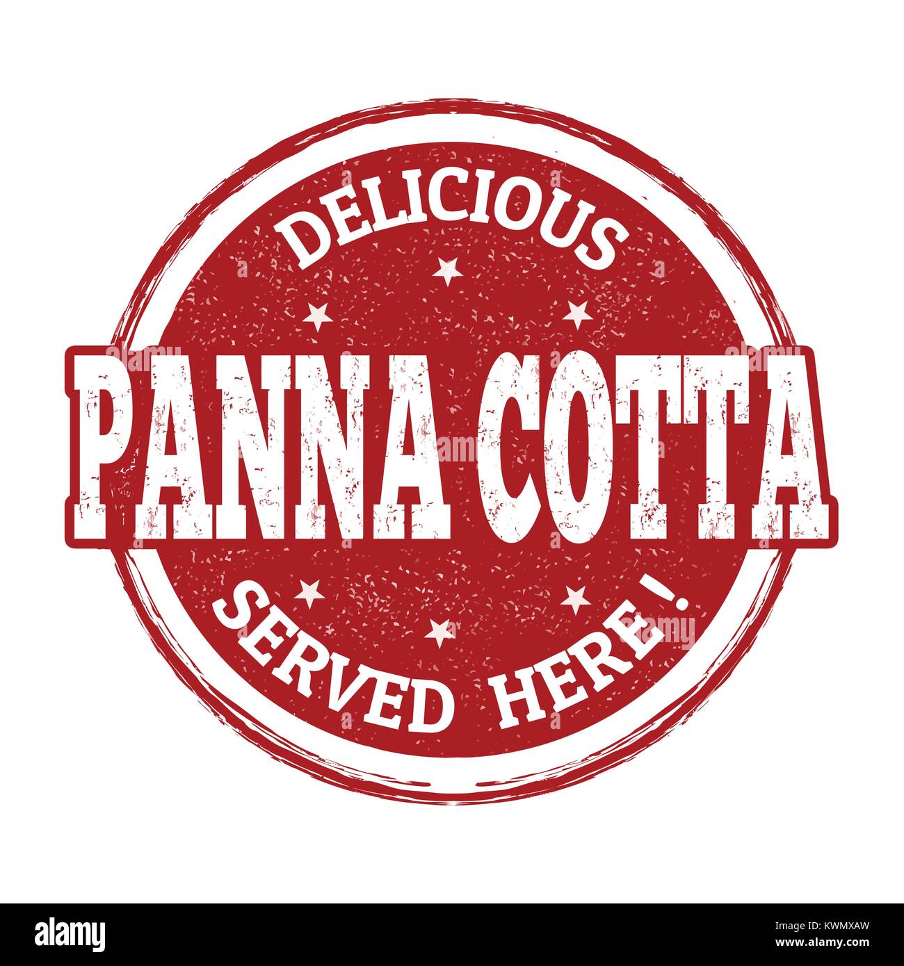 Panna Cotta grunge rubber stamp on white background, vector illustration Stock Vector