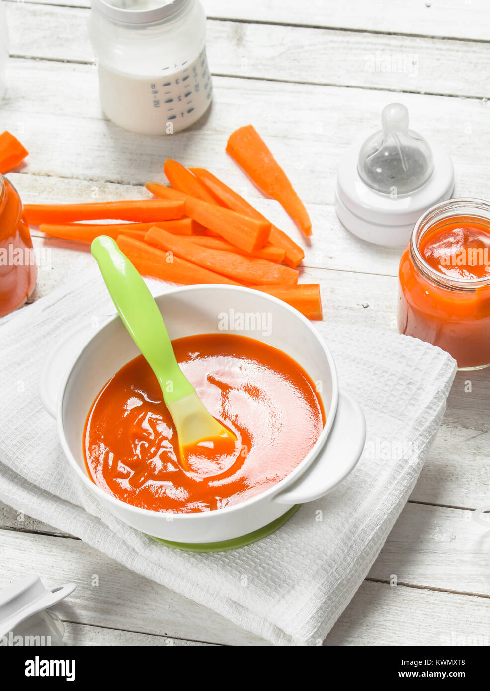 baby food in a bottle