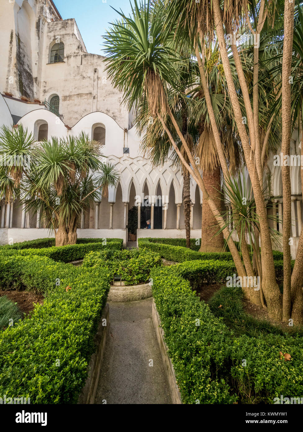 Il Chiostro del Paradiso. Paradise Cloister, in Amalfi Cathedral,  Italy. Stock Photo