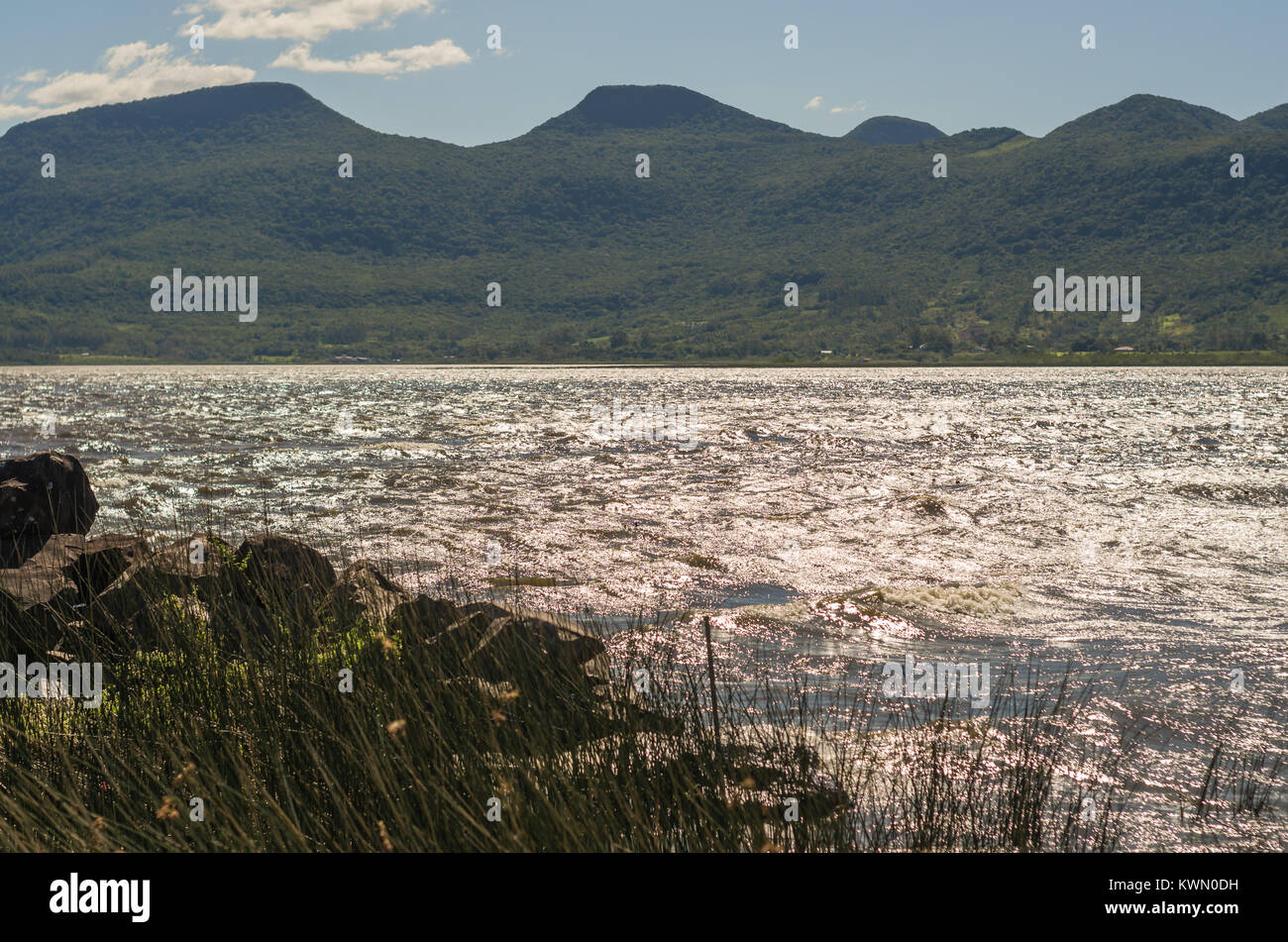 Beautiful picture of lake and mountain in the background Stock Photo ...