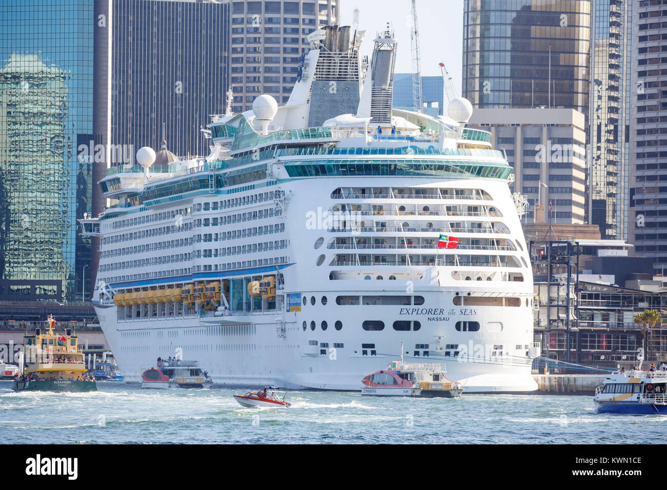 Royal Caribbean Ms Explorer Of The Seas Cruise Liner At The Overseas Passenger Terminal In Circular Quay Sydney Australia Stock Photo Alamy