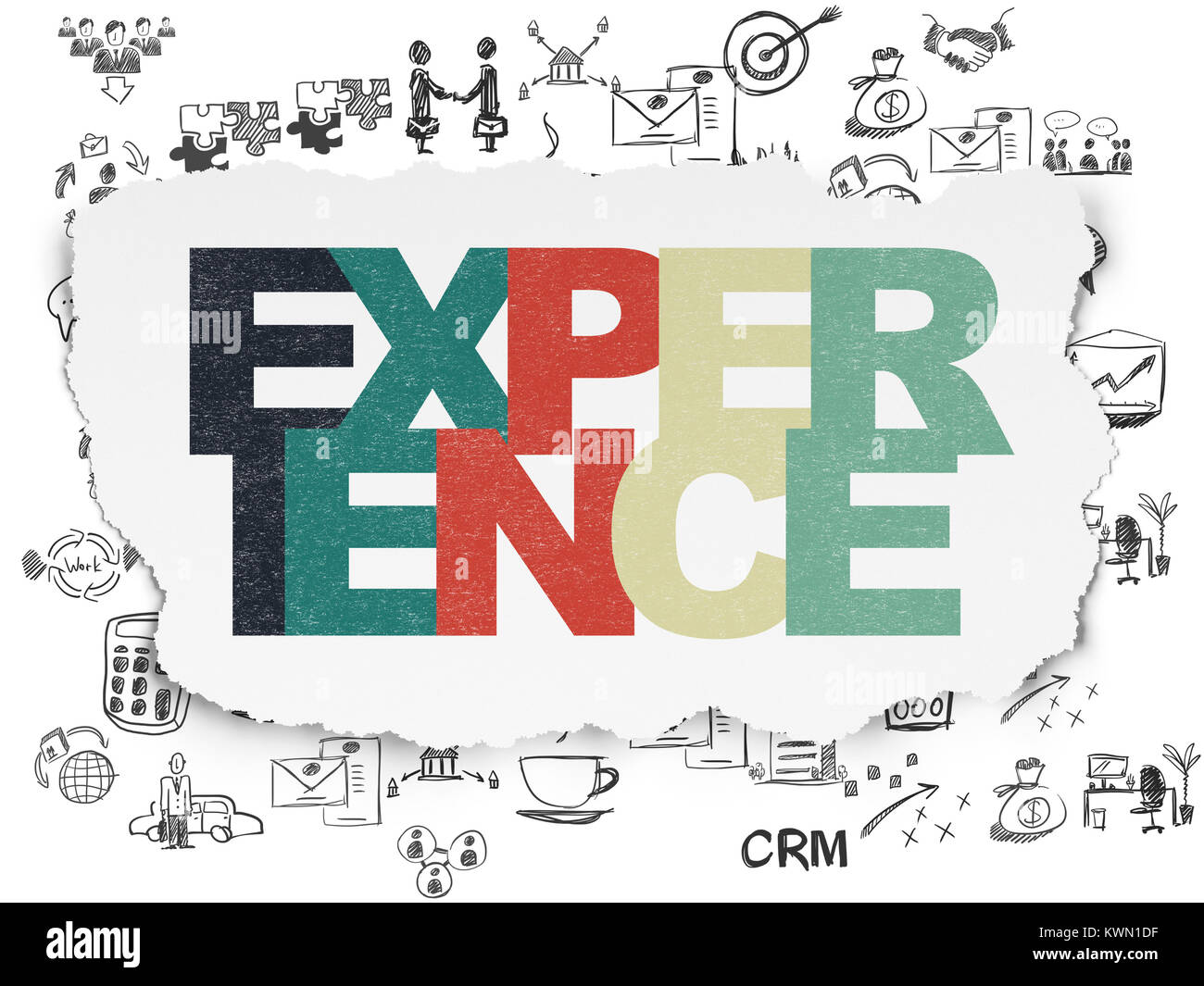 Business concept: Experience on Torn Paper background Stock Photo - Alamy