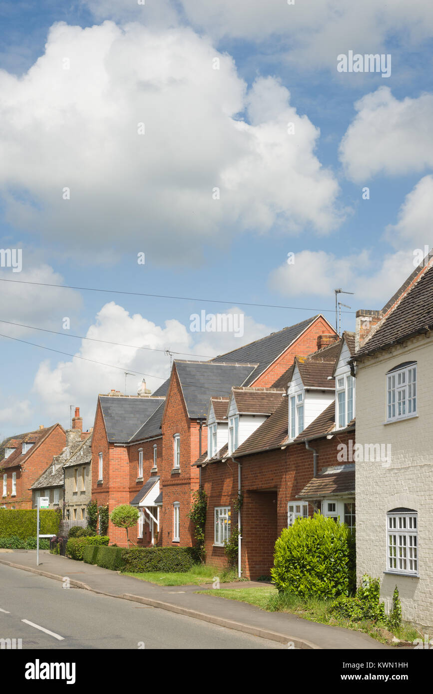 Residential properties on the Banbury road in Ettington, Warwickshire