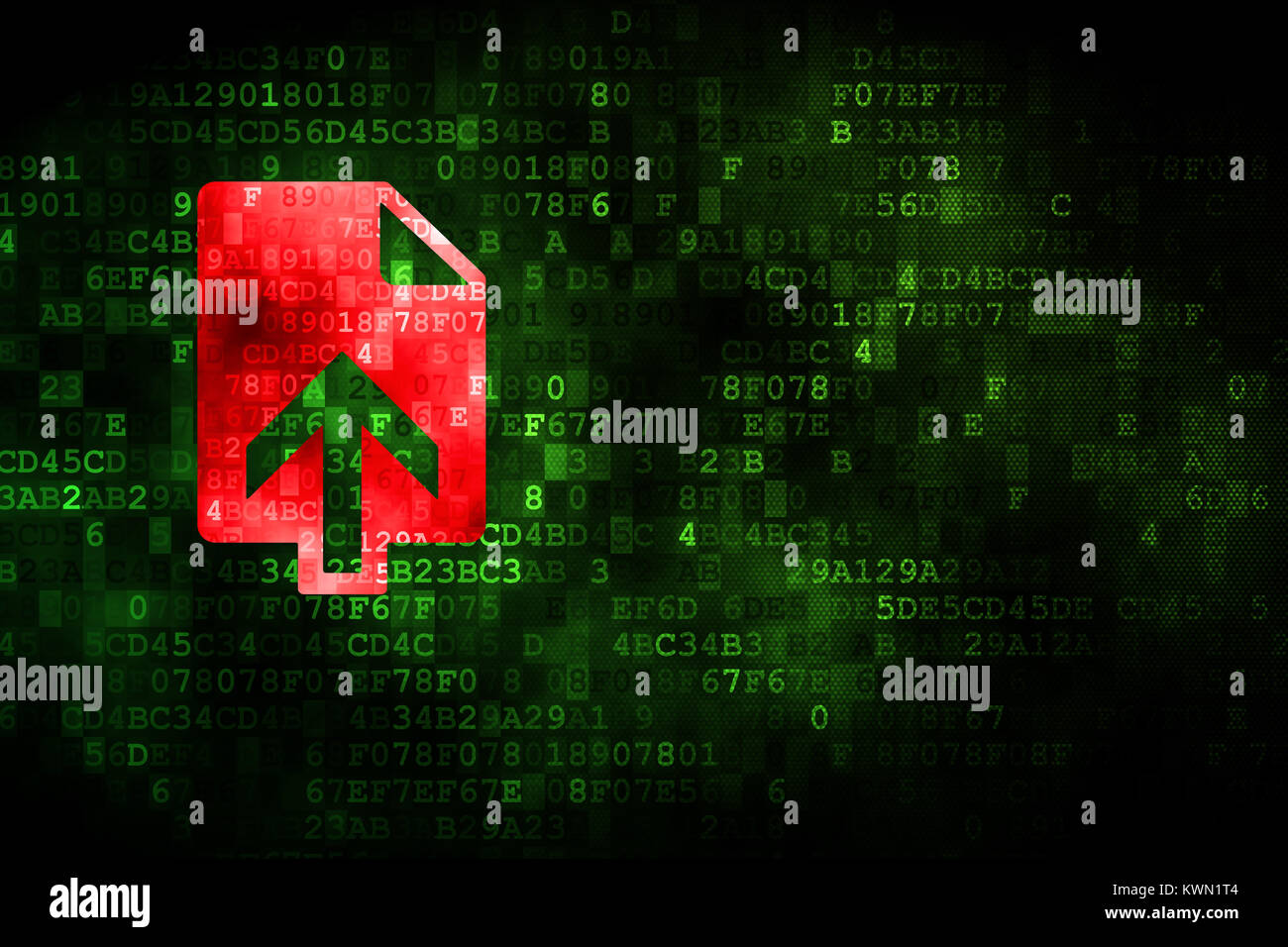 Web development concept: Upload on digital background Stock Photo - Alamy
