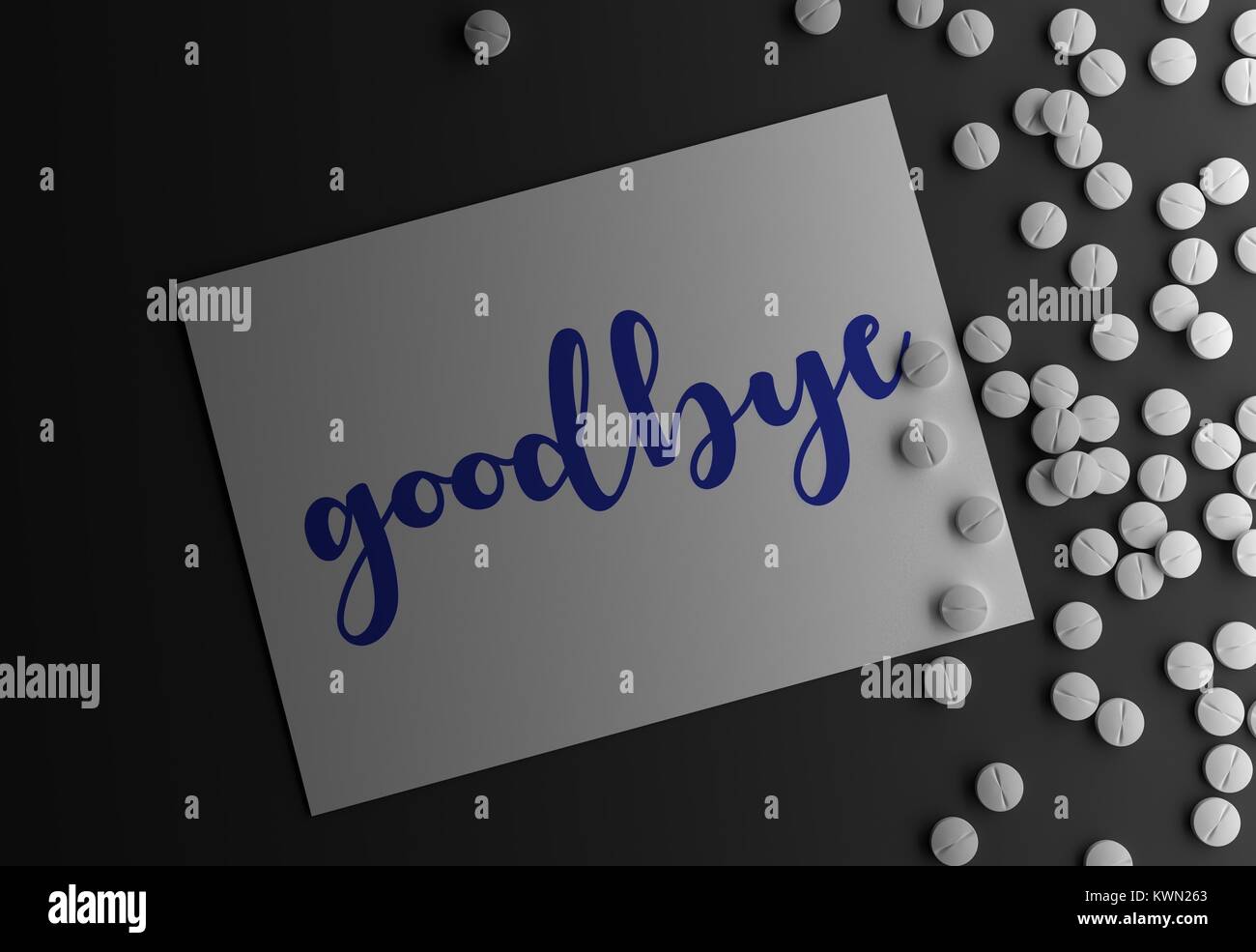 Suicide goodbye letter Stock Photo - Alamy