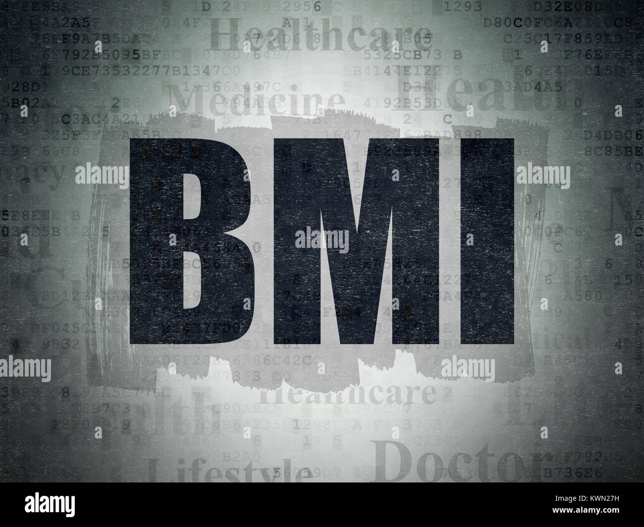 Medicine concept: BMI on Digital Data Paper background Stock Photo - Alamy