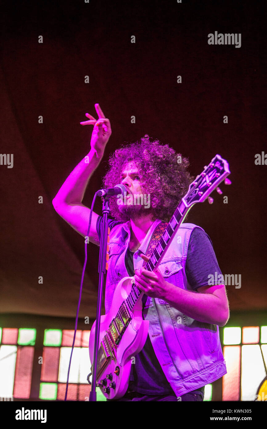 The Australian hard rock band Wolfmother performs a live concert at the