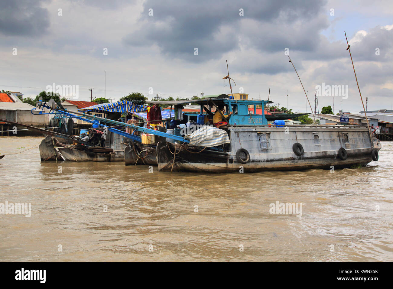 mekong river delta  around cai be area near saigon vietnam Stock Photo