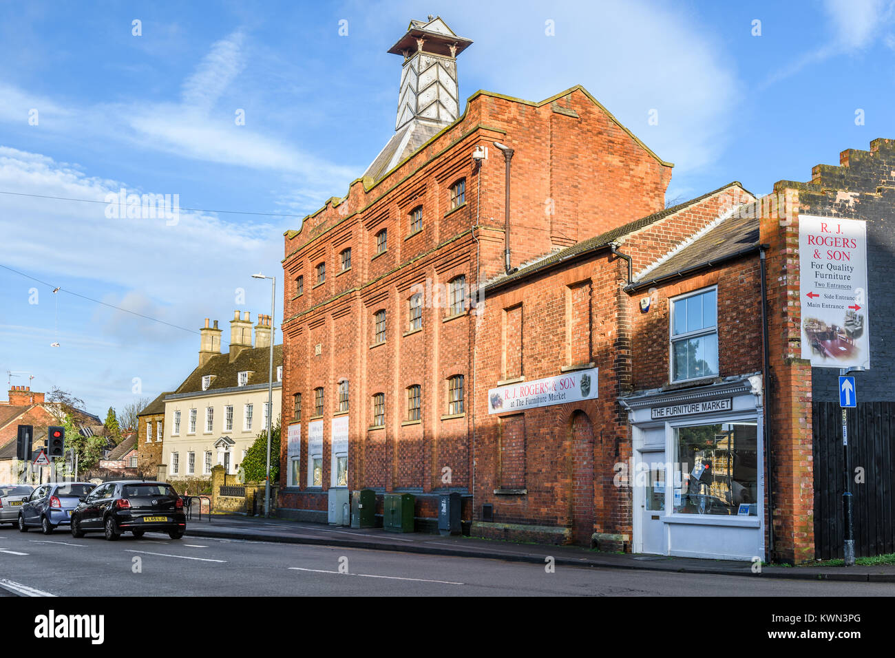 Rogers furniture shop on Lower street at Kettering, England Stock Photo