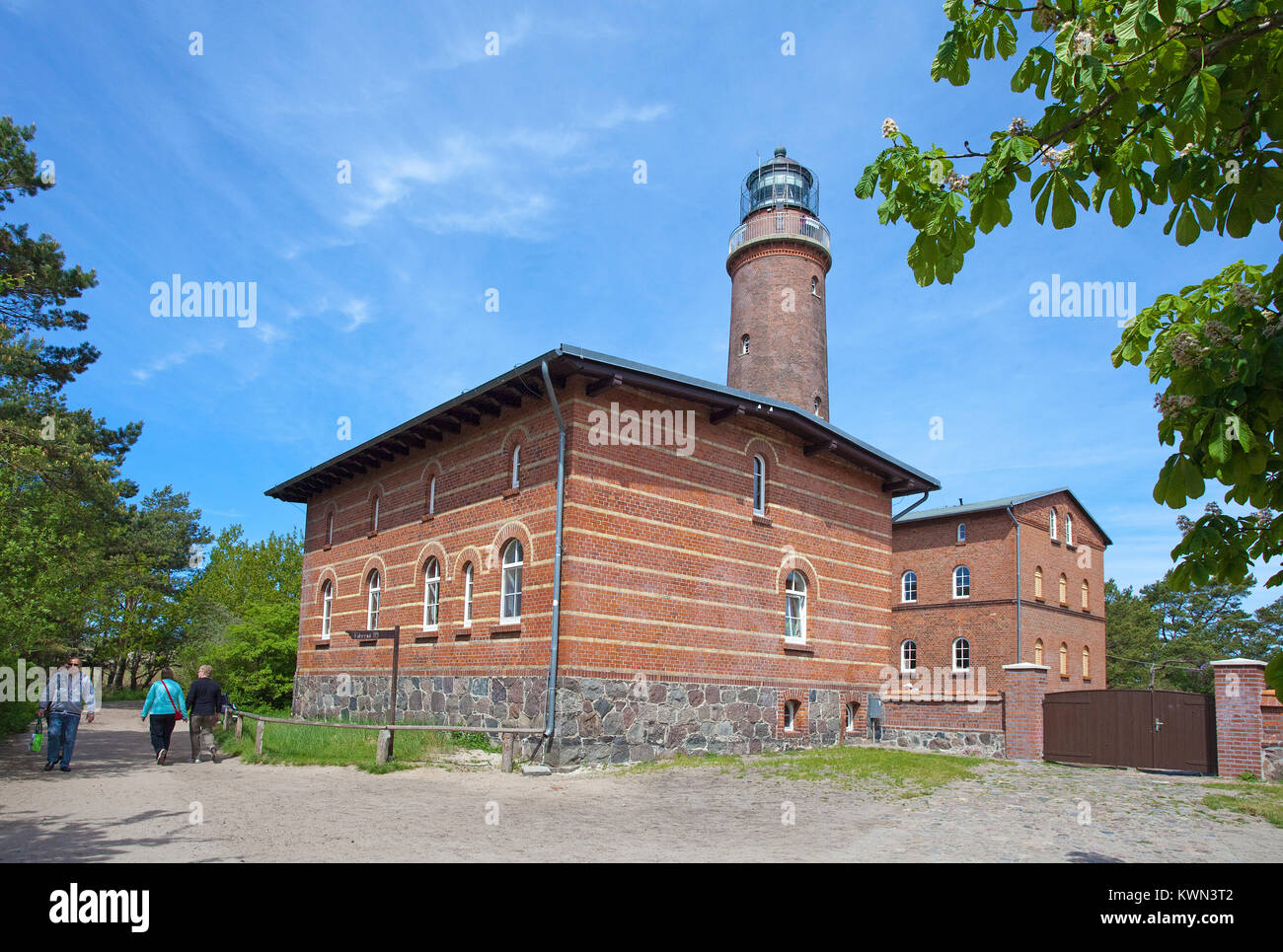 Lighthouse at the 'Darsser Ort', Prerow, Fishland, Mecklenburg-Western Pomerania, Baltic sea, Germany, Europe Stock Photo