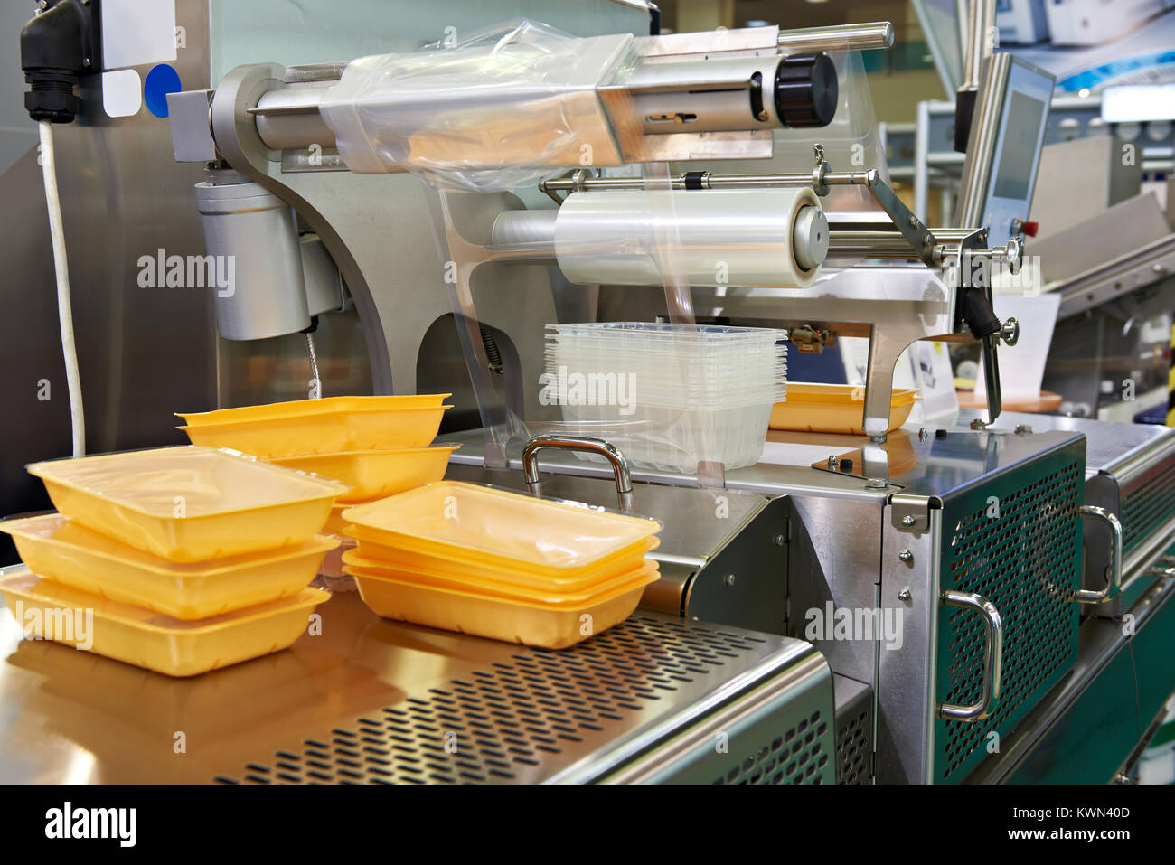 Industrial equipment for food packaging in factory Stock Photo Alamy