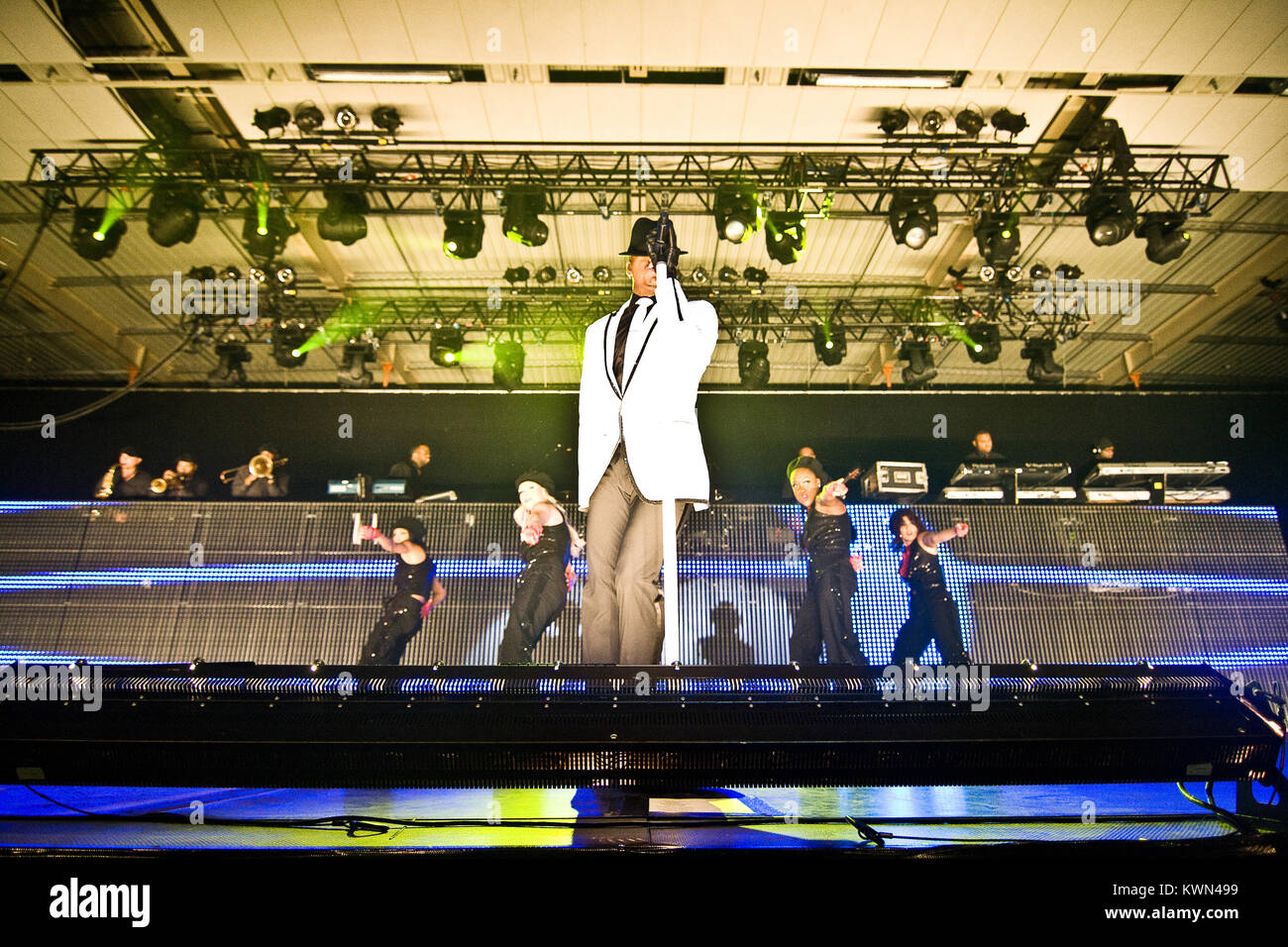 The American dancer, singer and actor Ne-Yo performs a live concert at Tap-1 in Copenhagen. Denmark 21/02 2010. Stock Photo