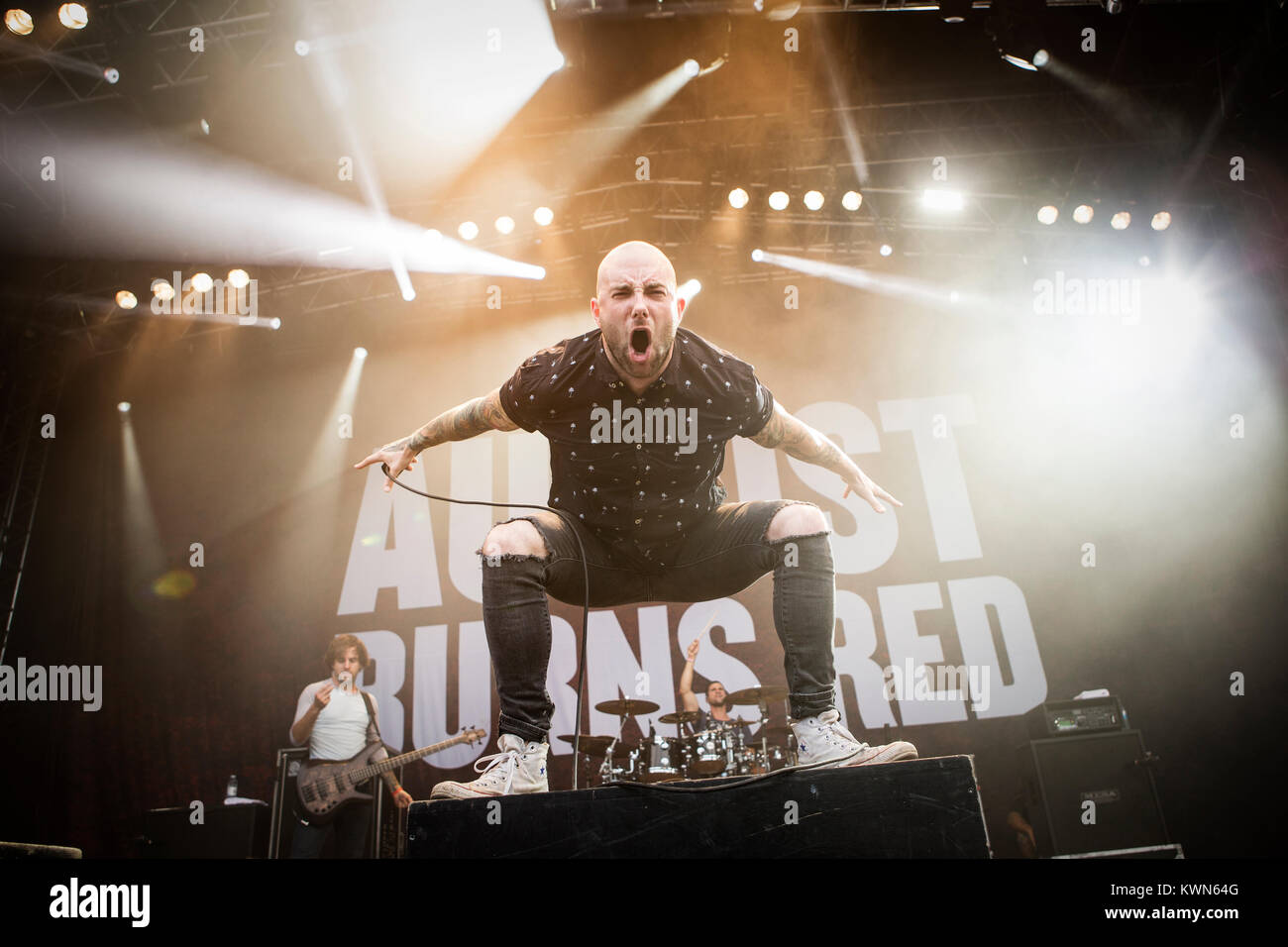 The American Christian metalcore band August Burns Red performs a live