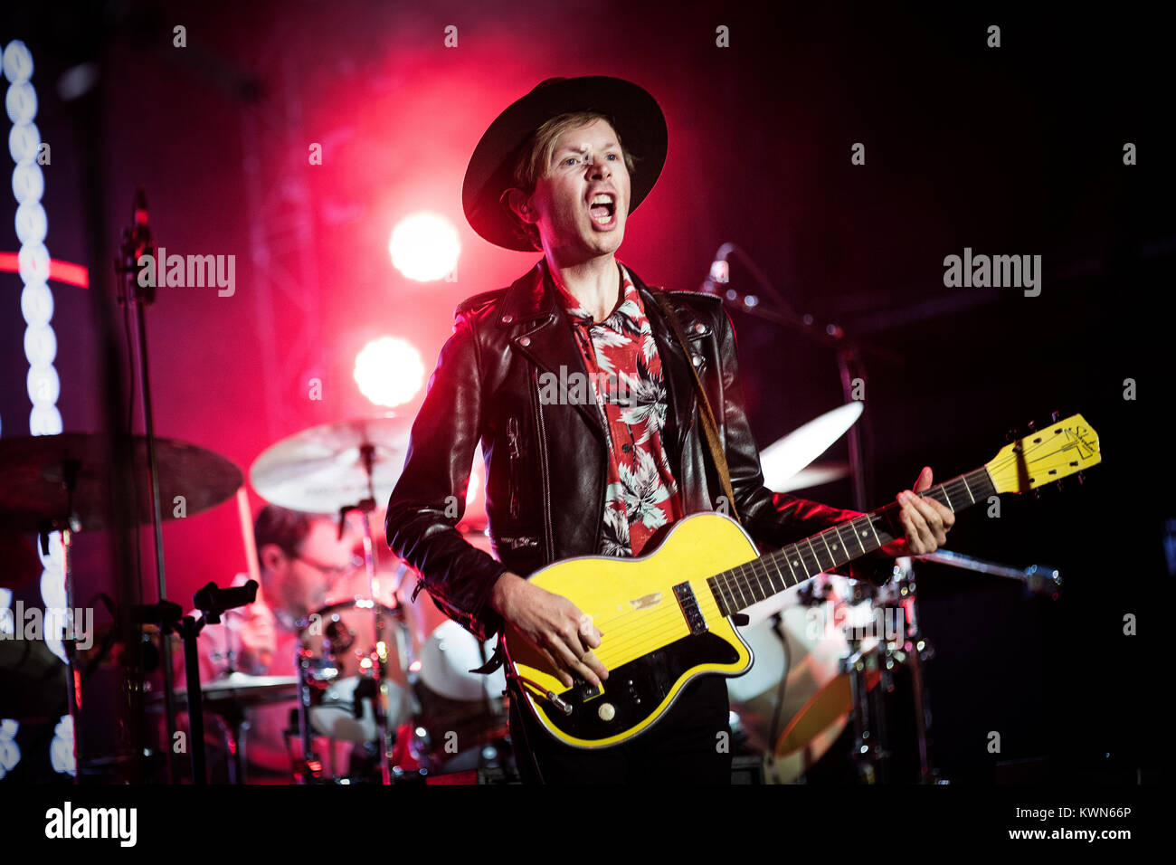 The American singer, songwriter and multiinstrumentalist Beck performs