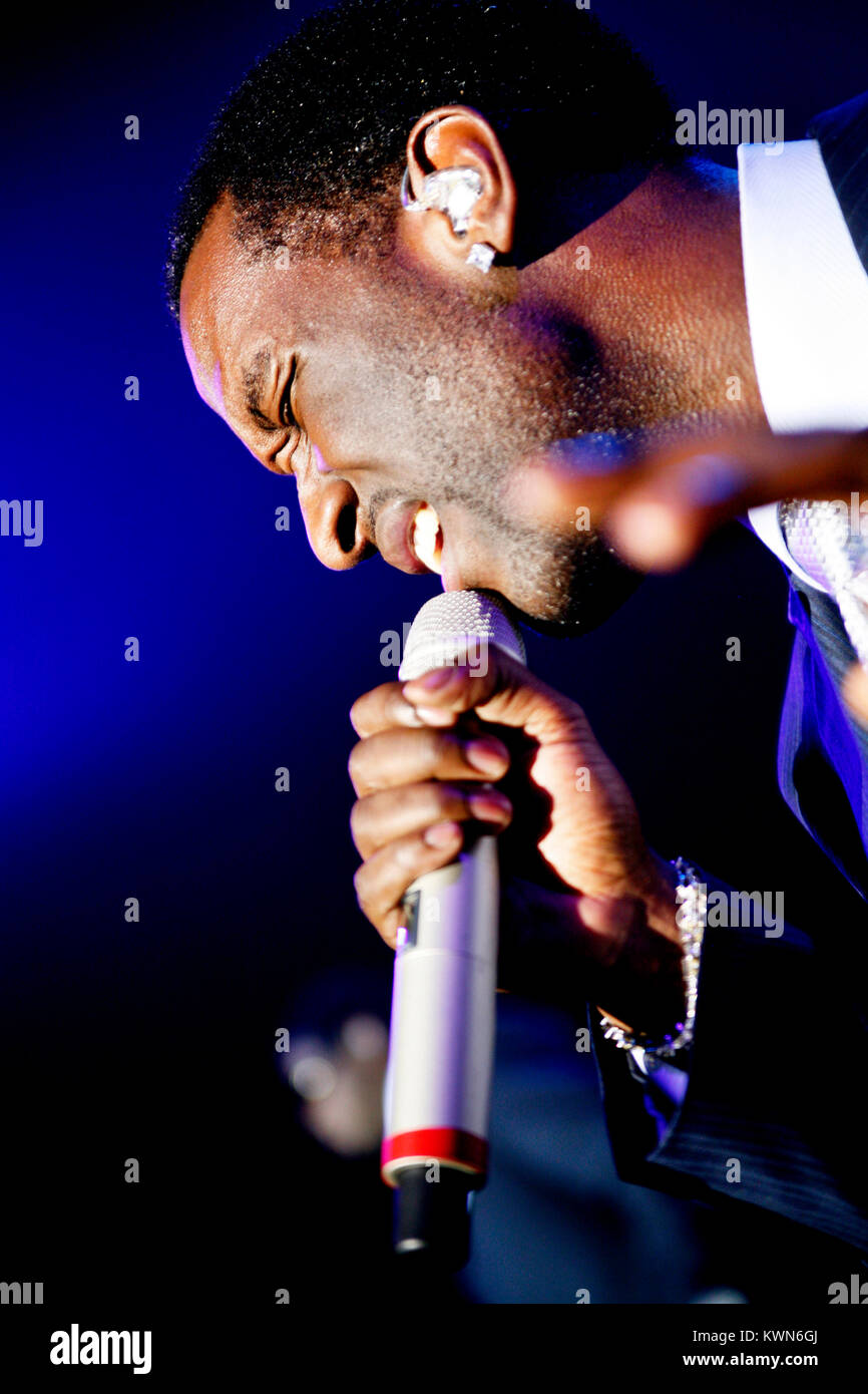 The American R&B and vocal group Boyz II Men performs a live concert at Vega in Copenhagen. Here singer Shawn Stockman is pictured. Denmark 07/04 2008. Stock Photo