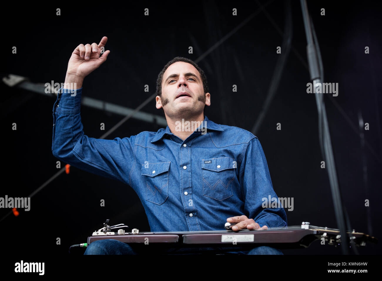 The American band Calexico performs a live concert at the Danish music