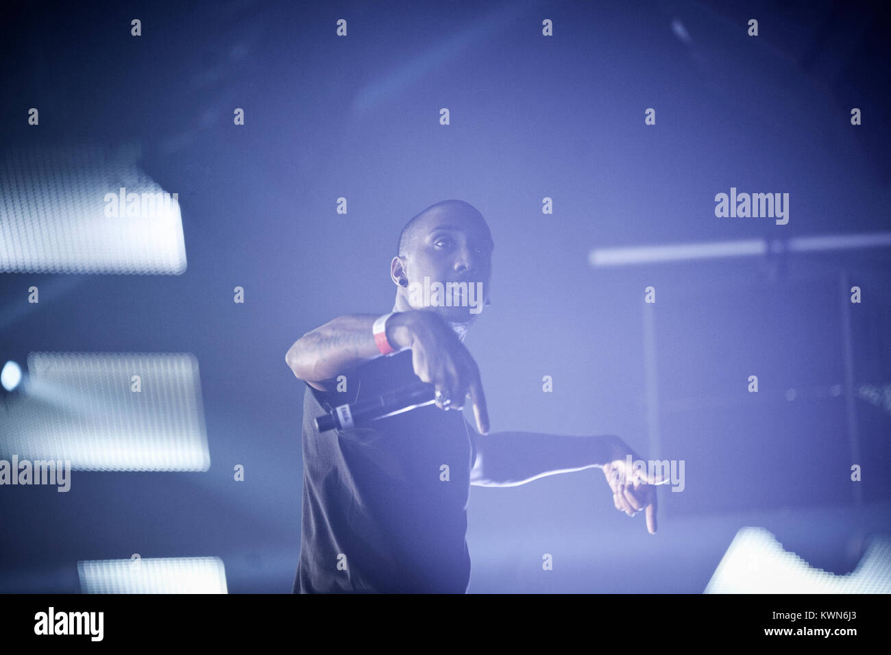 The British electronic music duo Chase & Status performs a live concert at the Danish music