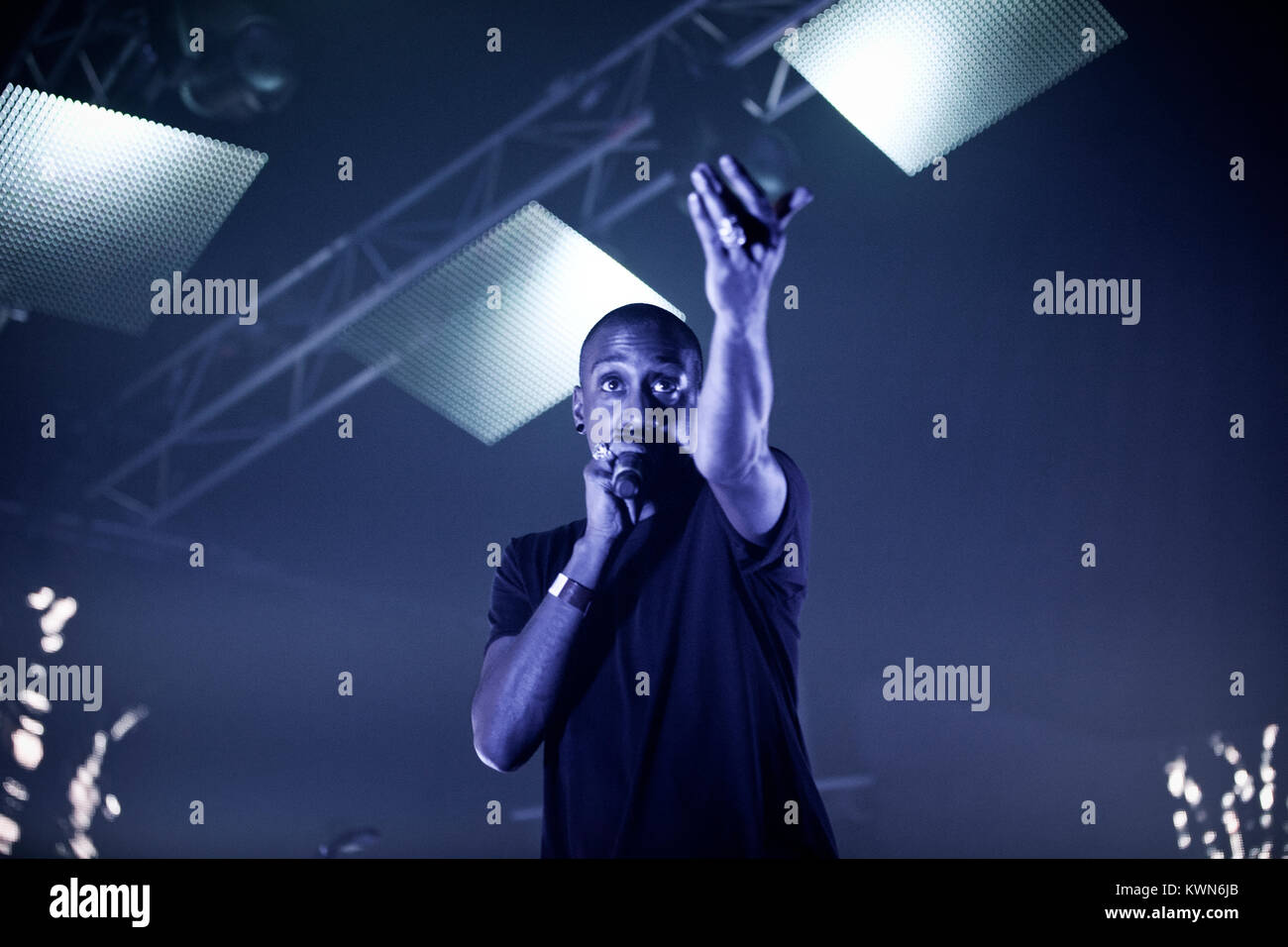 The British electronic music duo Chase & Status performs a live concert at the Danish music