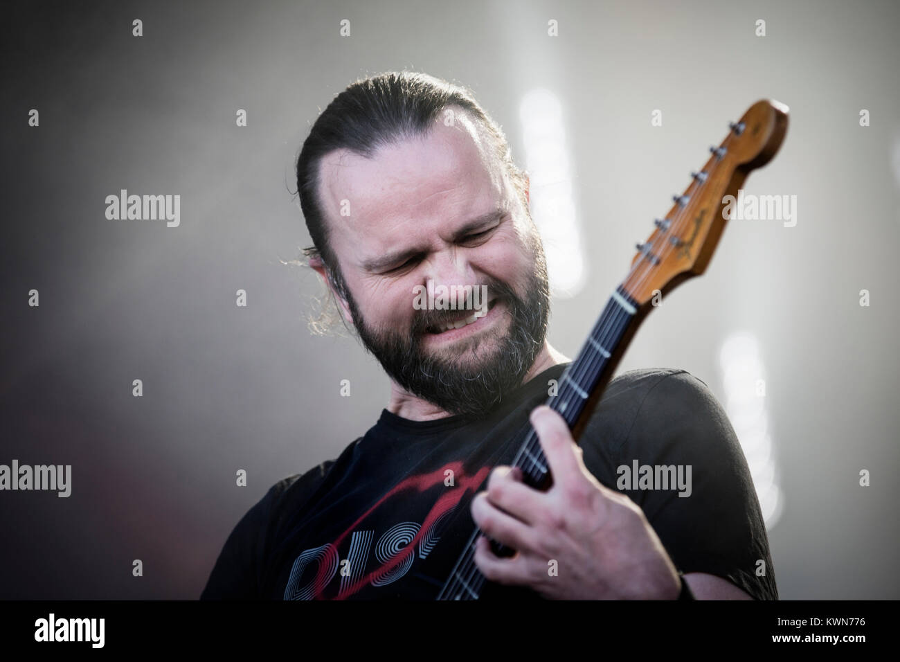 The Danish rock band Dizzy Mizz Lizzy performs a live concert at