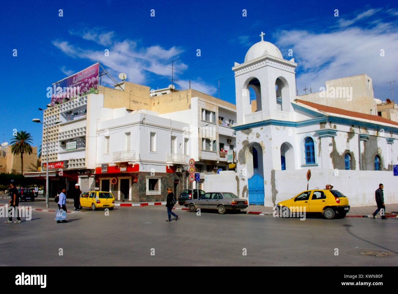 The Christian church of Sfax (Tunisia) Stock Photo