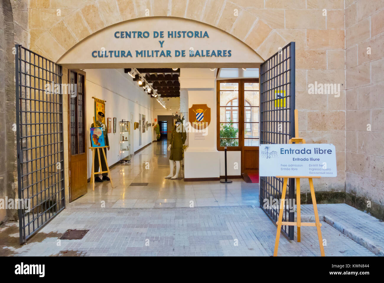 Centro de historia y cultura militar, military culture museum, Palma, Mallorca, Balearic islands, Spain Stock Photo