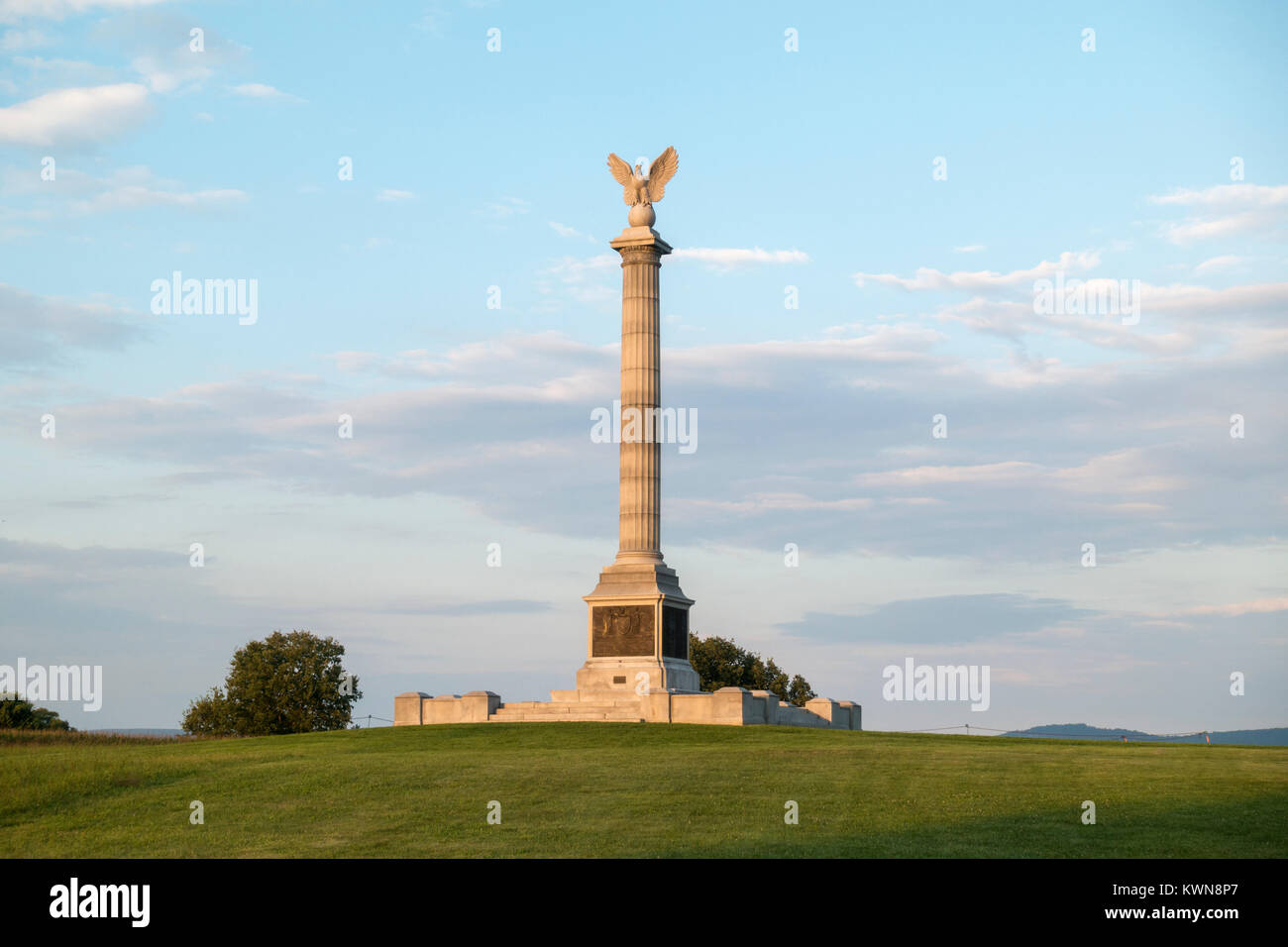 New York State Monument, Antietam National Battlefield, Maryland, United States. Stock Photo