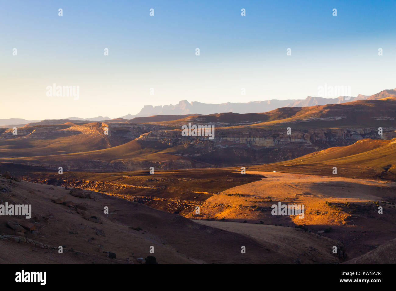 Golden Gate Highlands National Park panorama, South Africa. African landscape Stock Photo