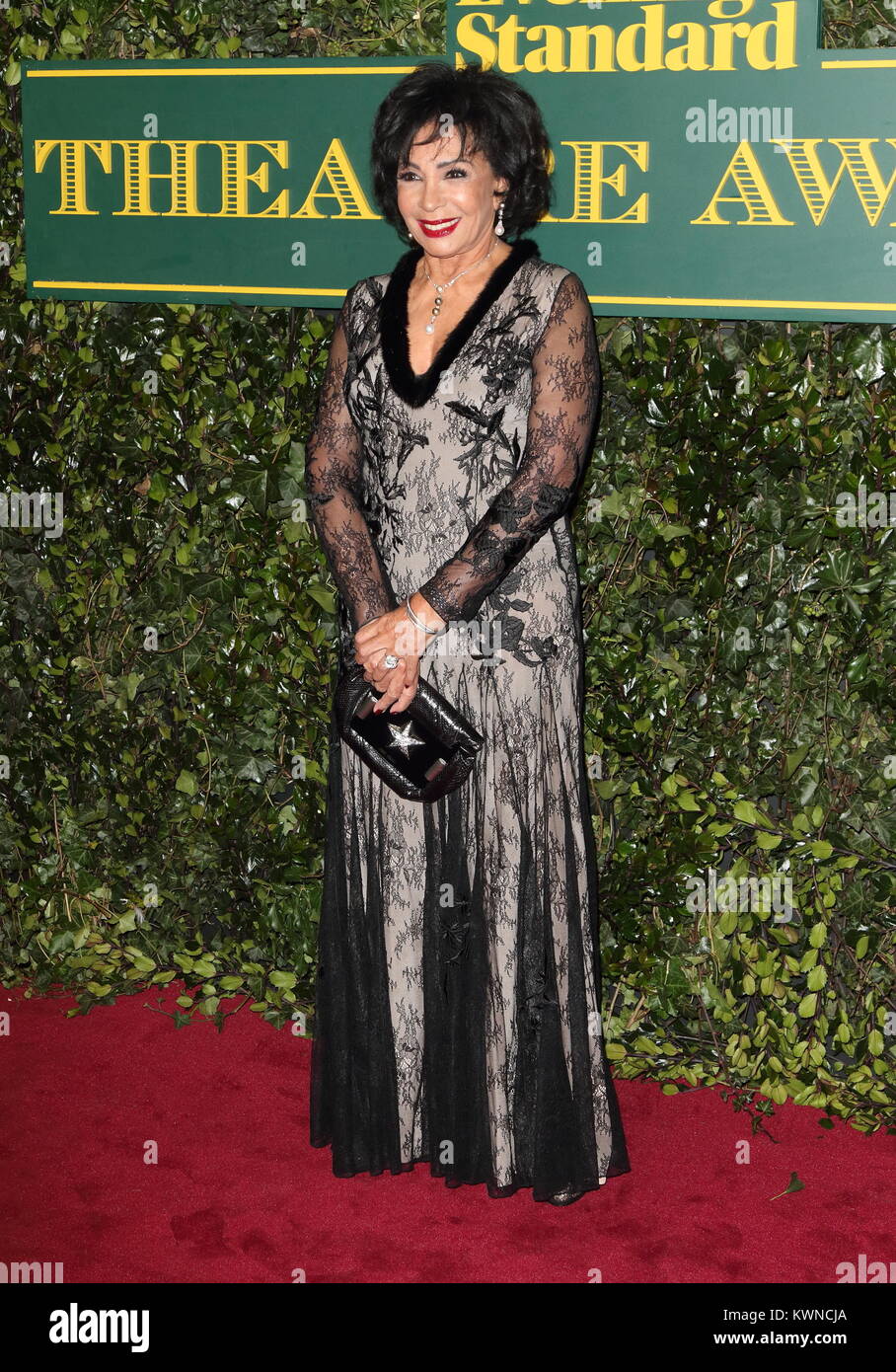 London Evening Standard Theatre Awards at the Theatre Royal Drury Lane, Catherine Street, London  Featuring: Dame Shirley Bassey Where: London, United Kingdom When: 03 Dec 2017 Credit: WENN.com Stock Photo