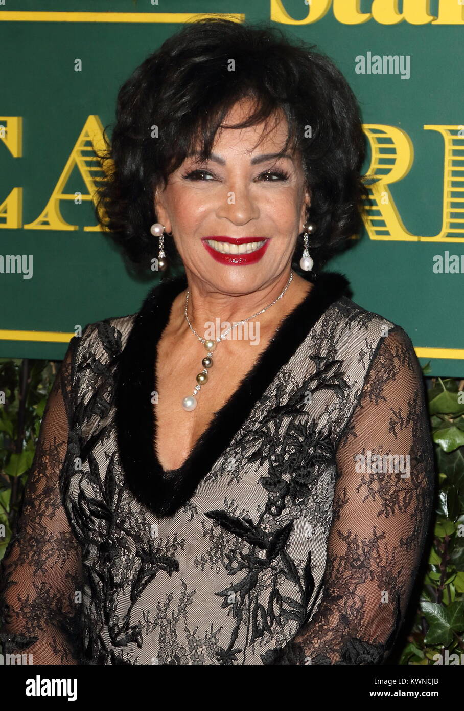 London Evening Standard Theatre Awards at the Theatre Royal Drury Lane, Catherine Street, London  Featuring: Dame Shirley Bassey Where: London, United Kingdom When: 03 Dec 2017 Credit: WENN.com Stock Photo