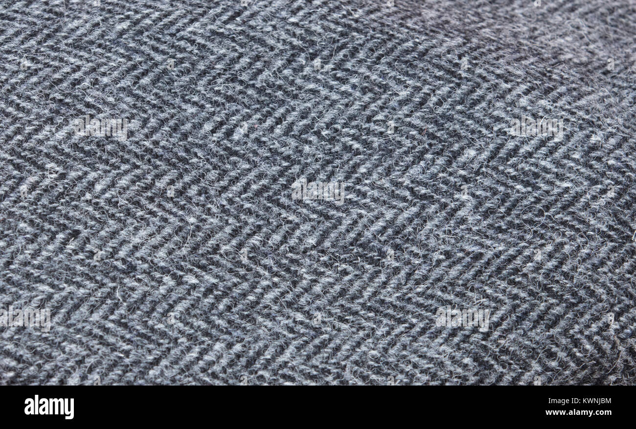 Herringbone Tweed Pattern texture in Grey/Dark Grey/Black made of Harris  Tweed Stock Photo - Alamy