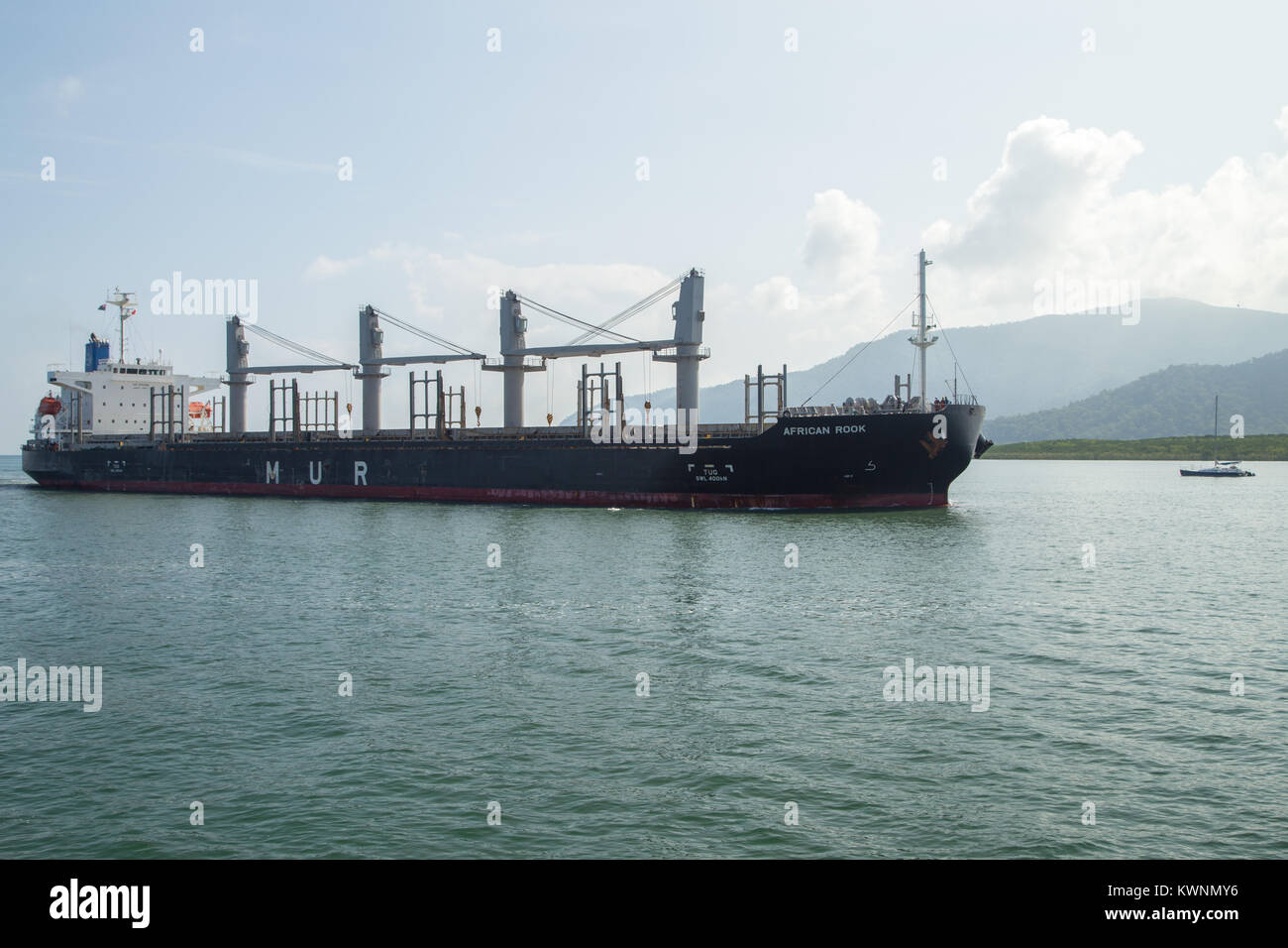 General cargo vessel coming into Trinity Inlet, Cairns Stock Photo Alamy