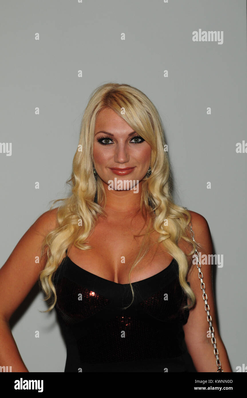 MIAMI, FL - AUGUST 11: Brooke Hogan at Brooke Hogan attend Brooke Hogan's portrait unveiling at Women In Cages exhibit at Cafeina Lounge on August 11, 2011 in Miami, Florida.    People:  Brooke Hogan Stock Photo