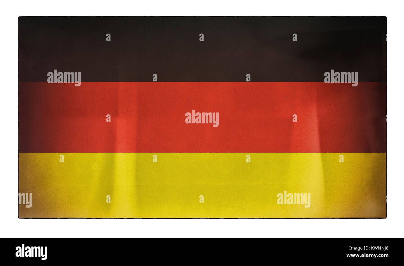 An old distressed German flag Stock Photo